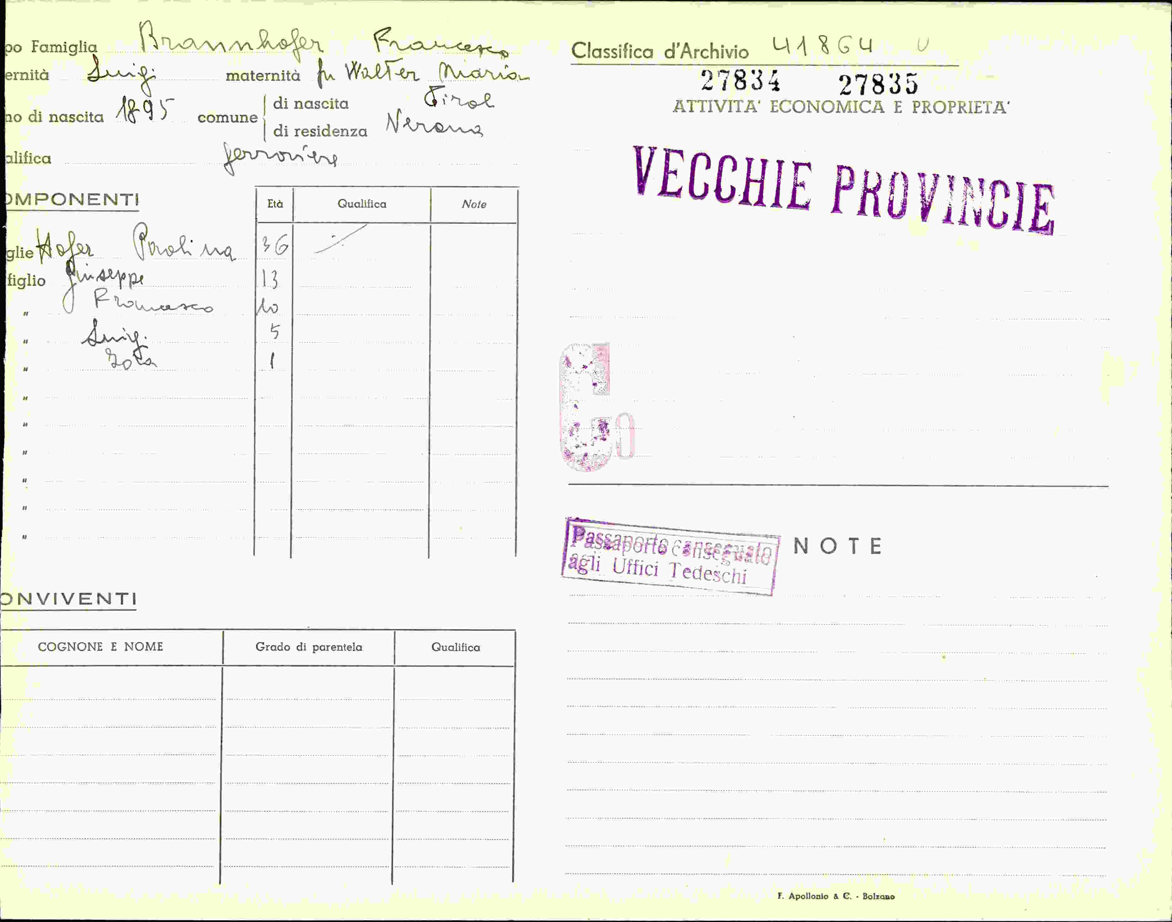 Vorderseite des Dokuments