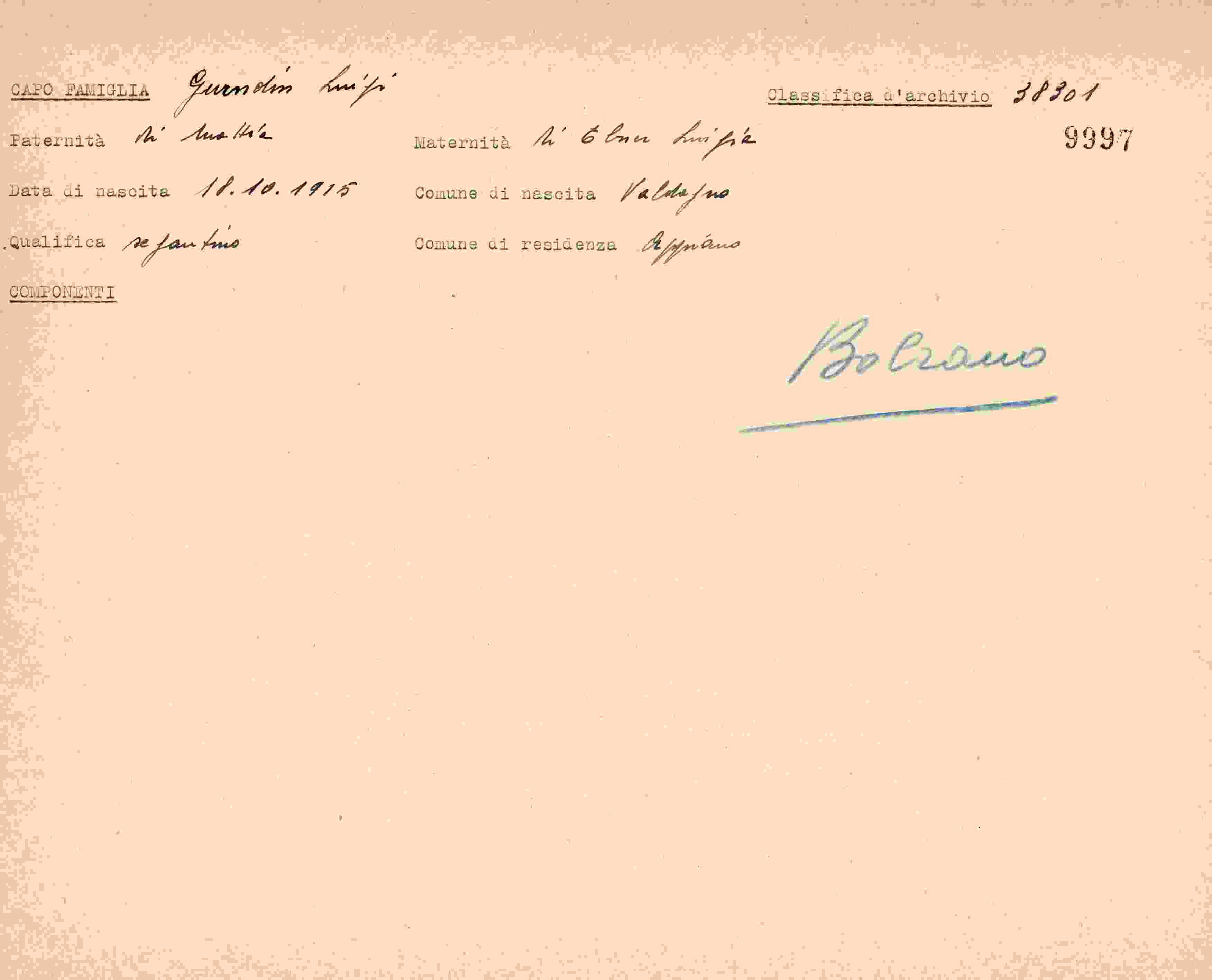 Vorderseite des Dokuments