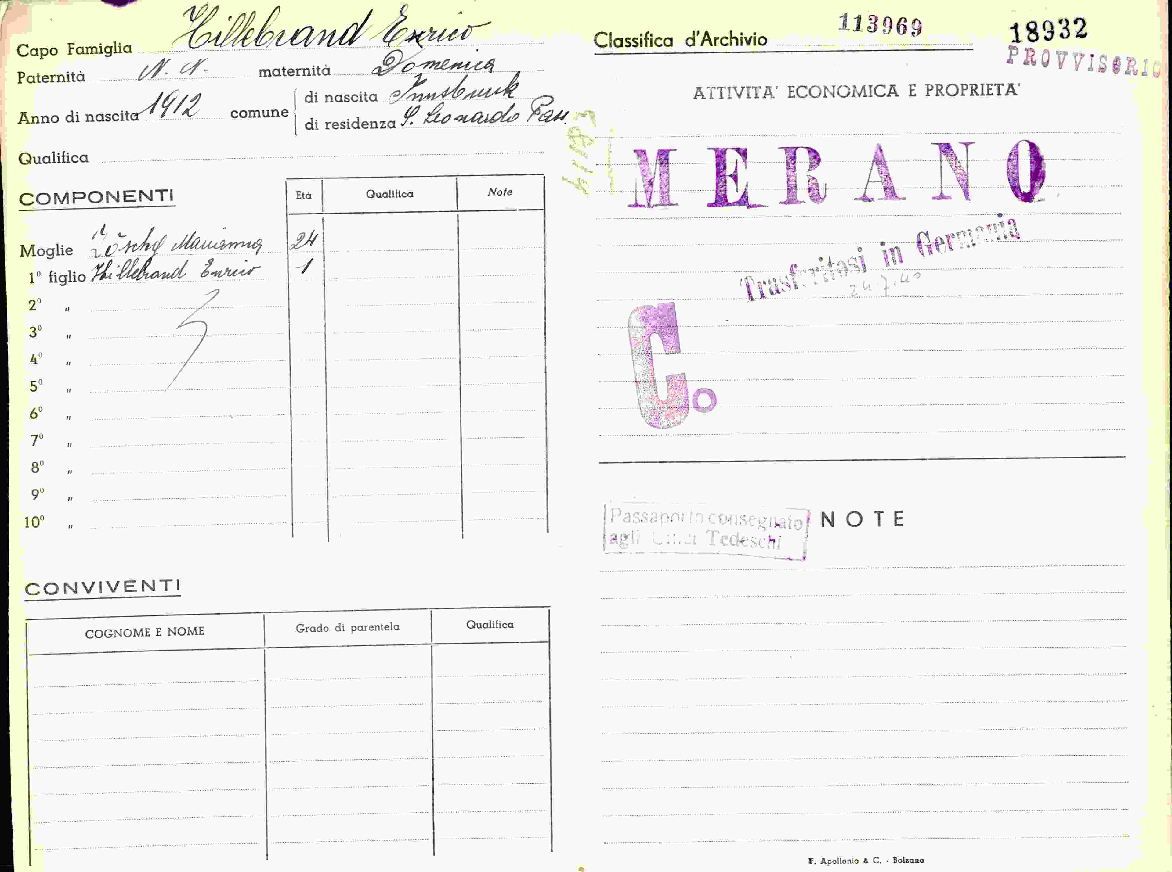 Vorderseite des Dokuments