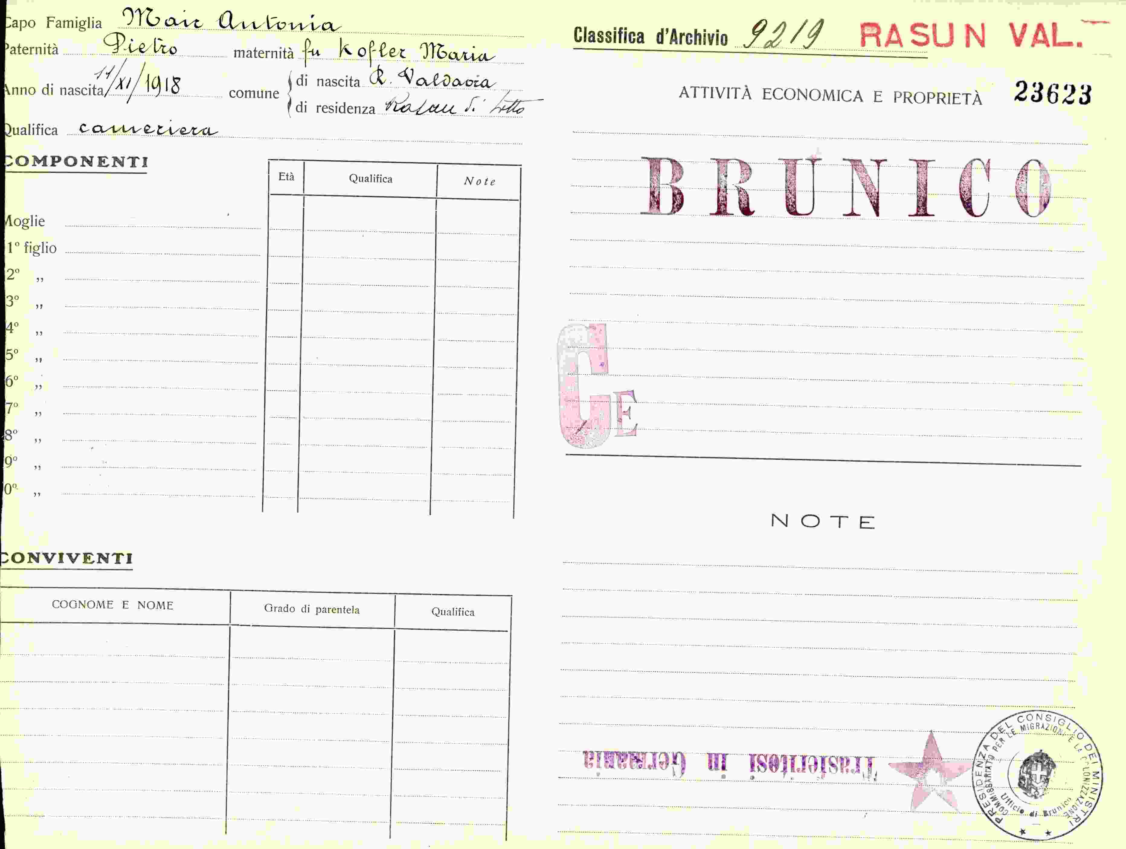 Dokument für Mair