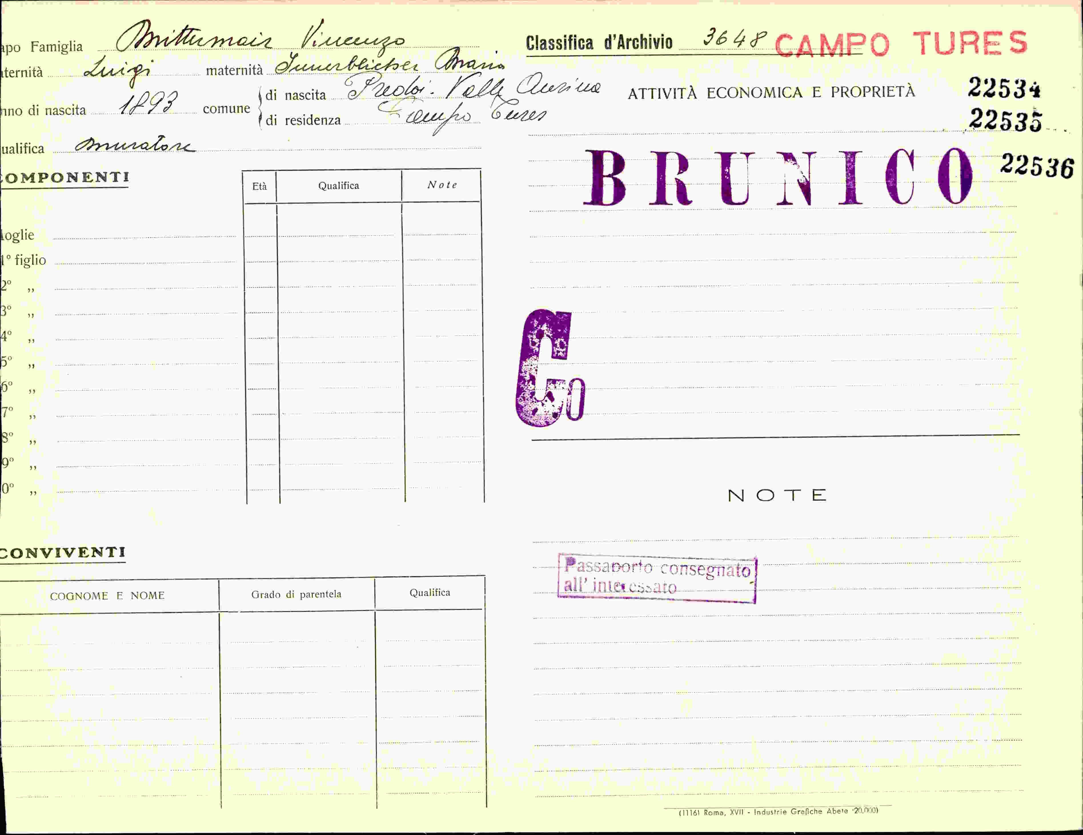Vorderseite des Dokuments