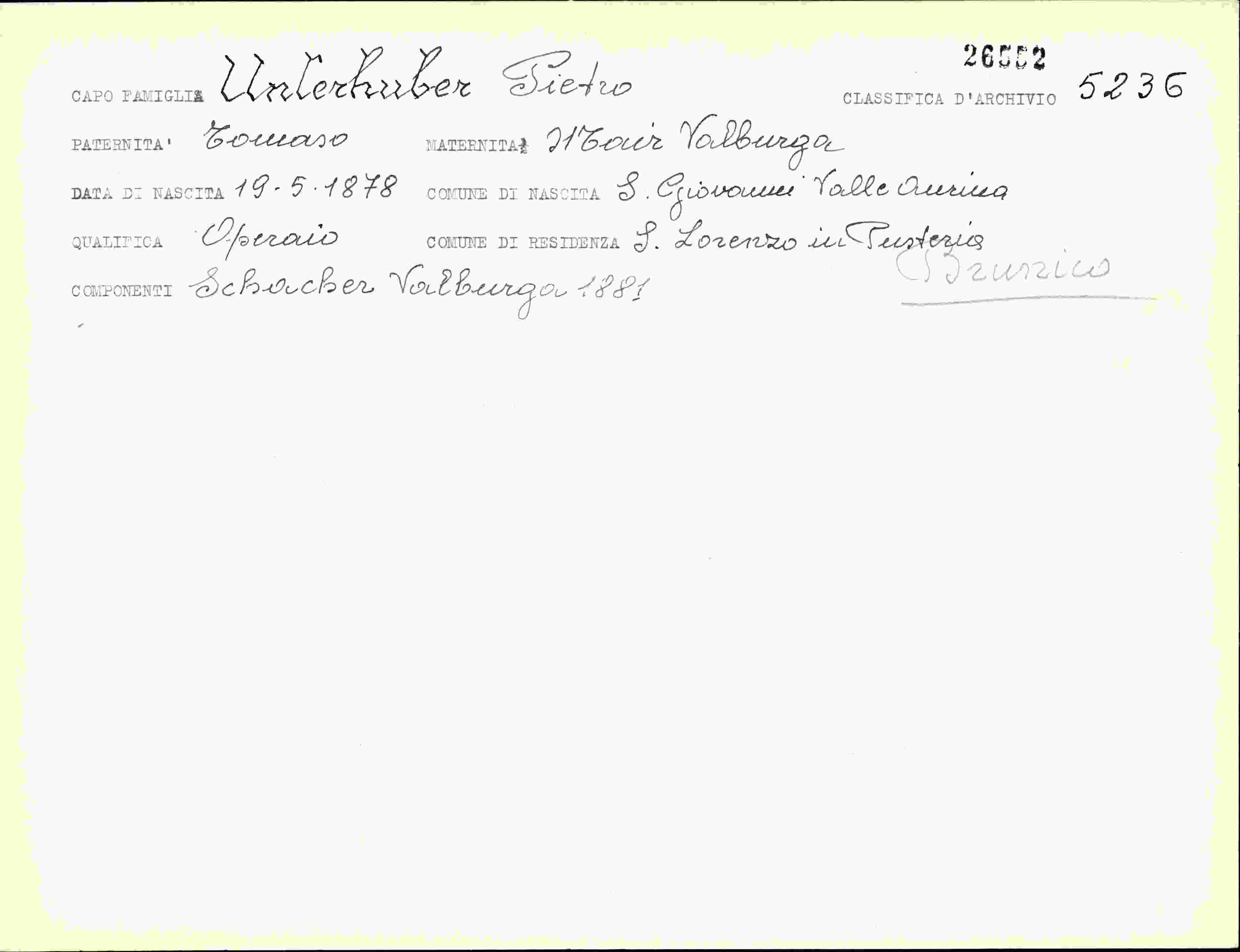 Dokument für Anterhuber Pietro
