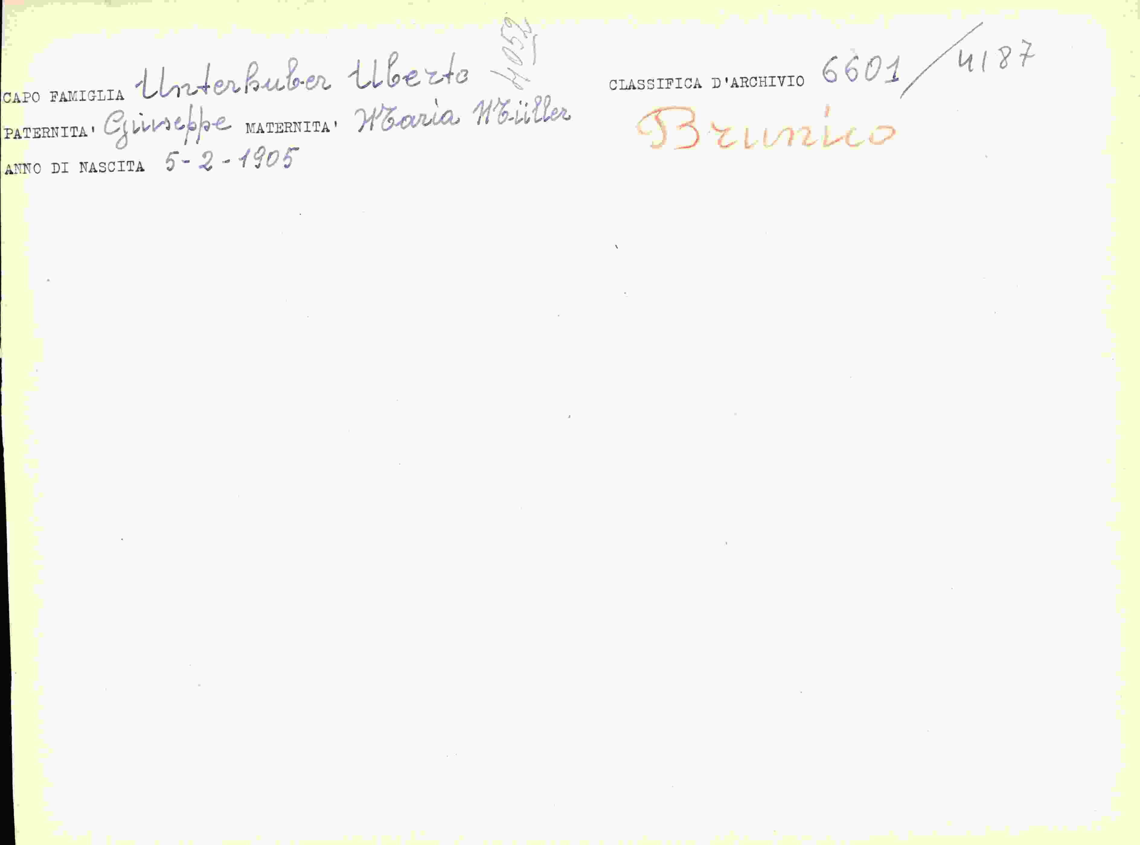 Vorderseite des Dokuments