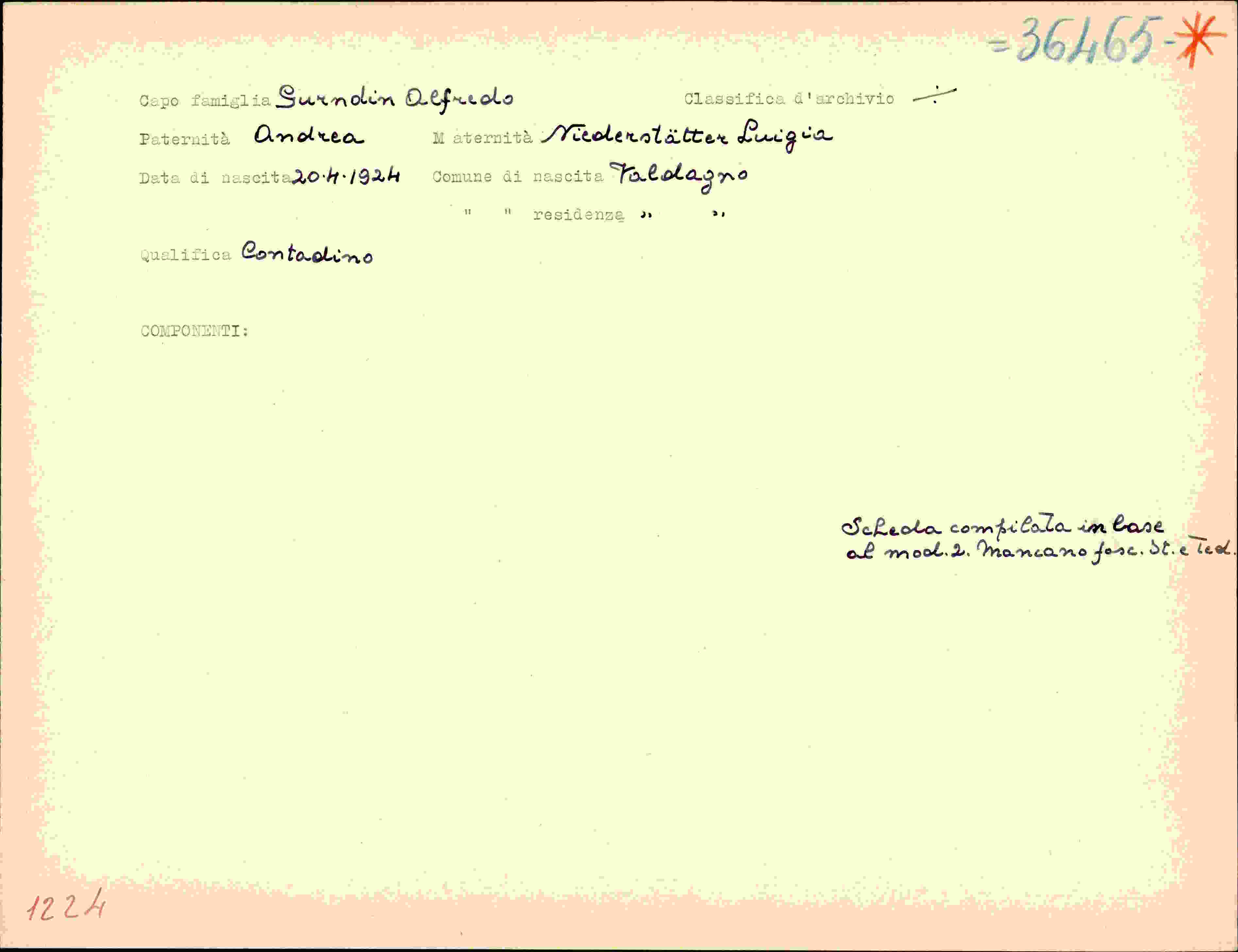 Vorderseite des Dokuments