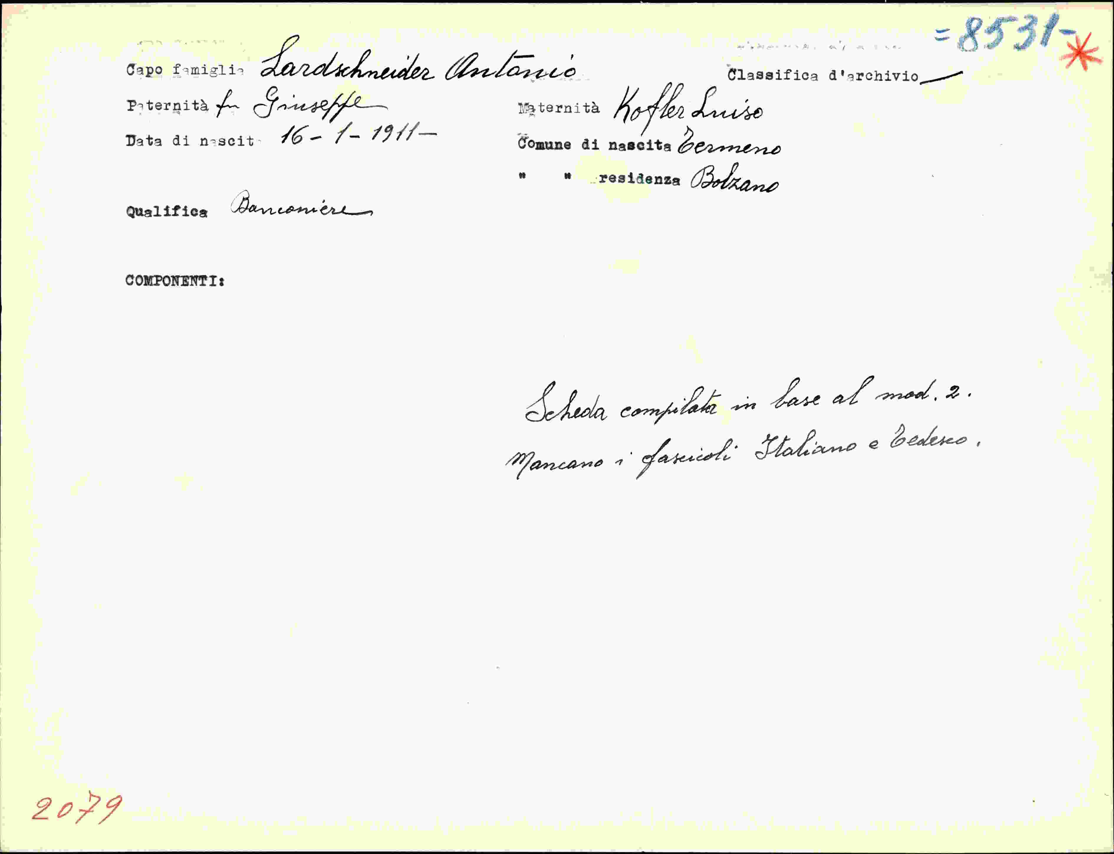 Vorderseite des Dokuments