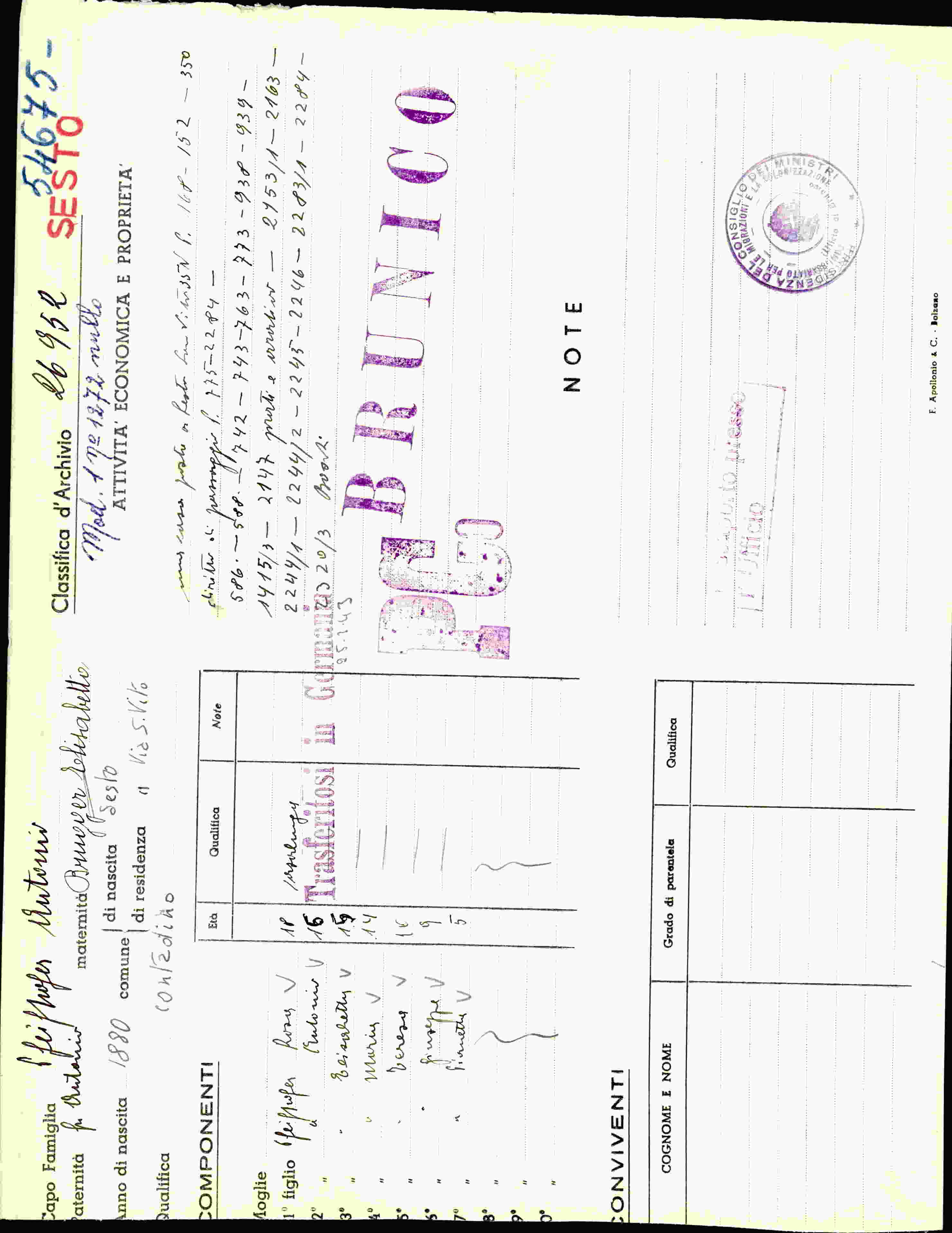 Vorderseite des Dokuments