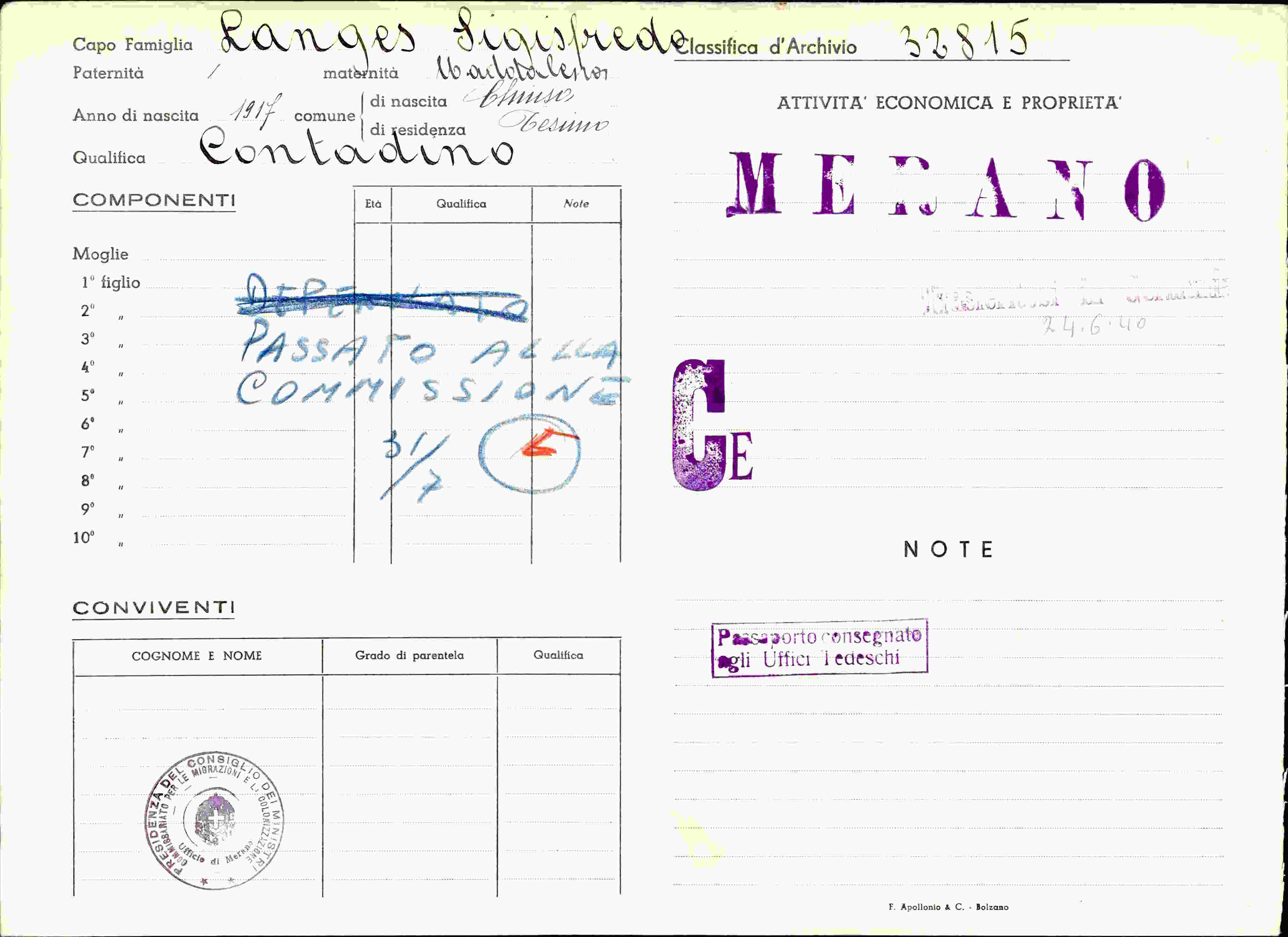 Vorderseite des Dokuments