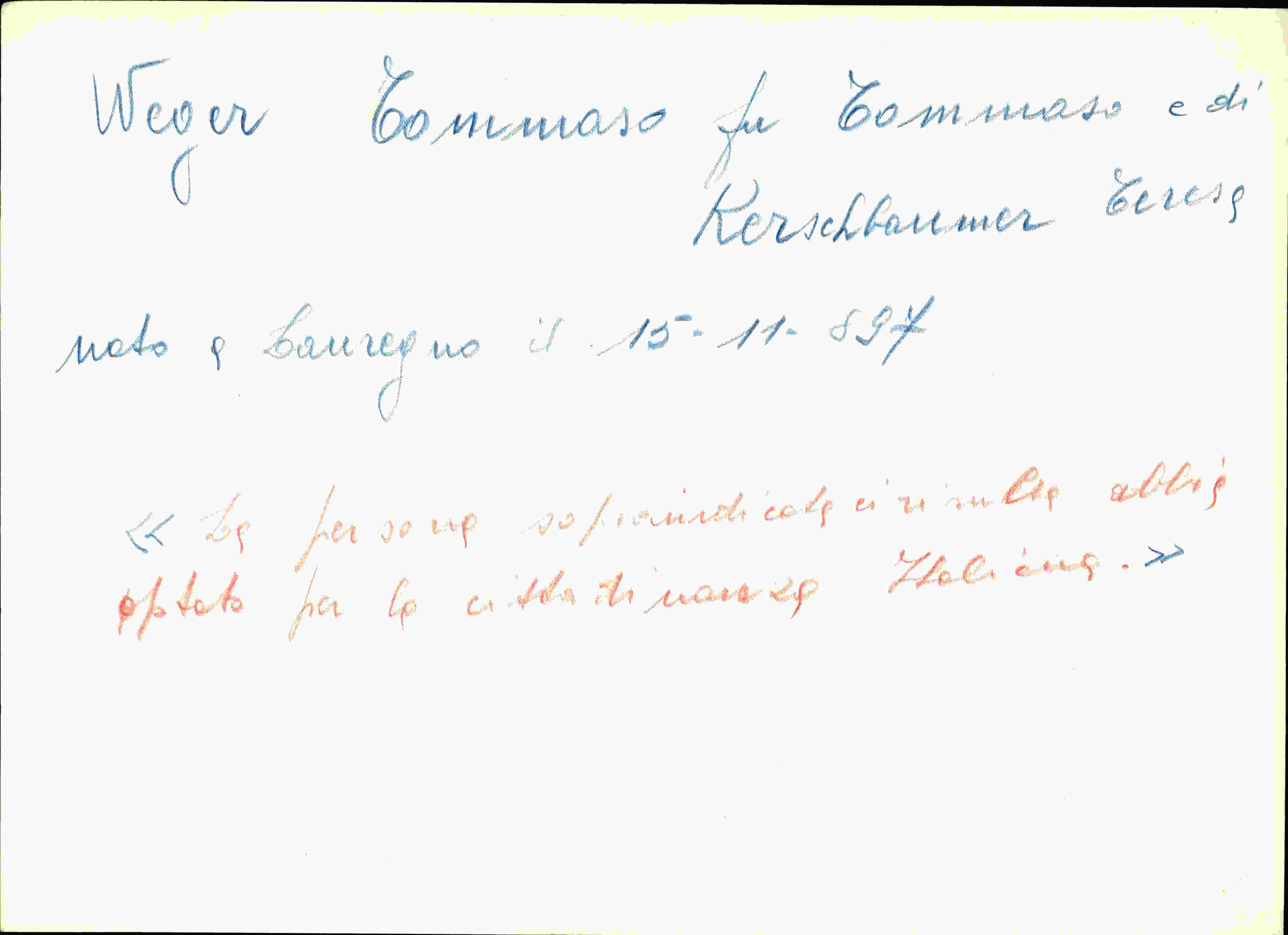 Vorderseite des Dokuments