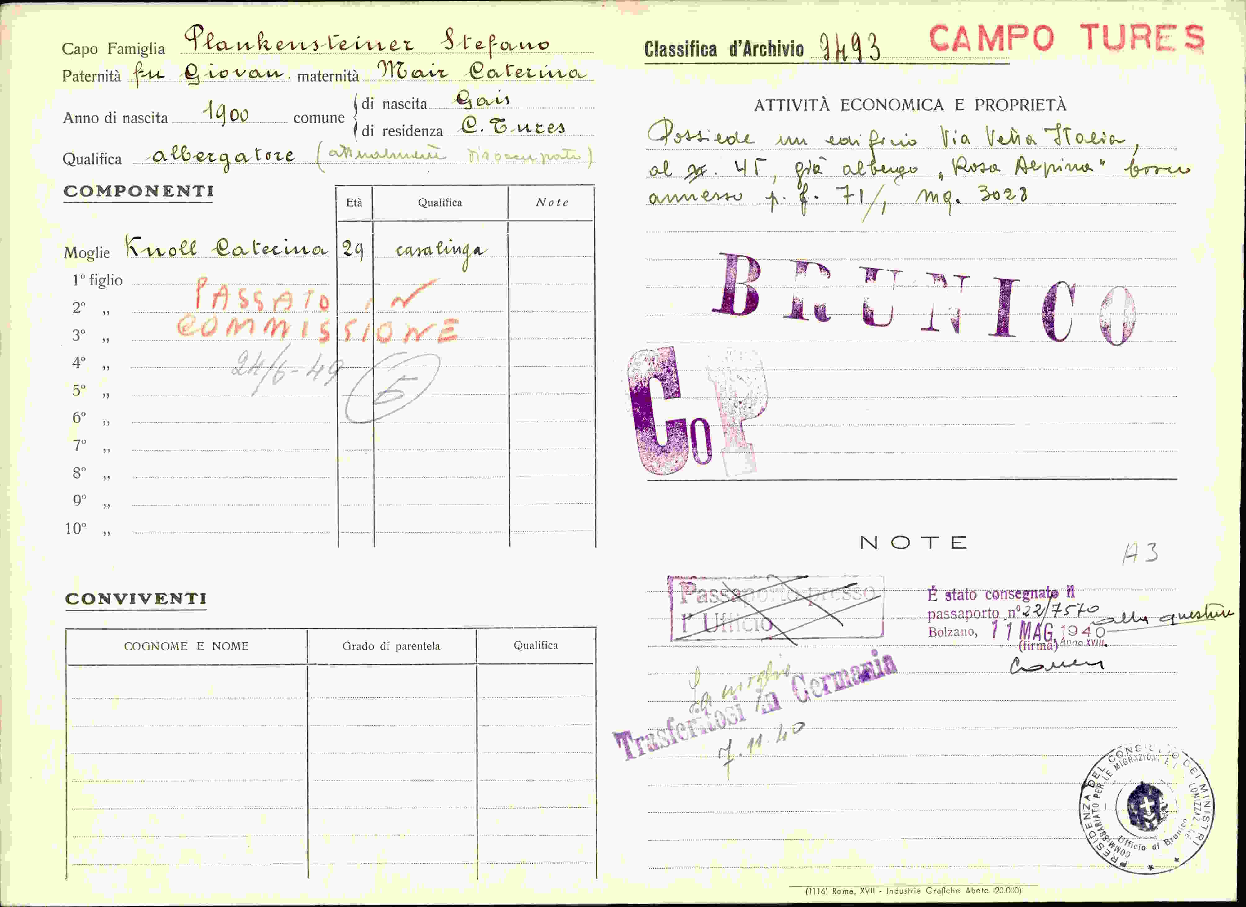 Vorderseite des Dokuments