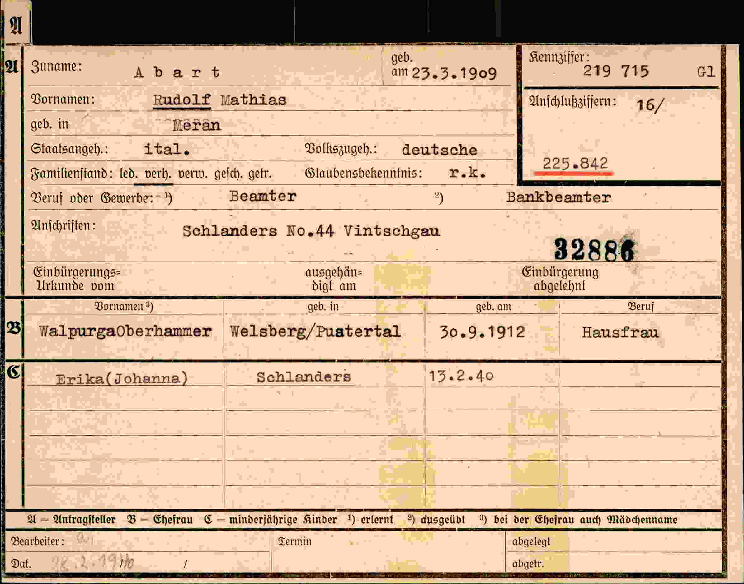 Dokument für Rudolf Mathias Abart