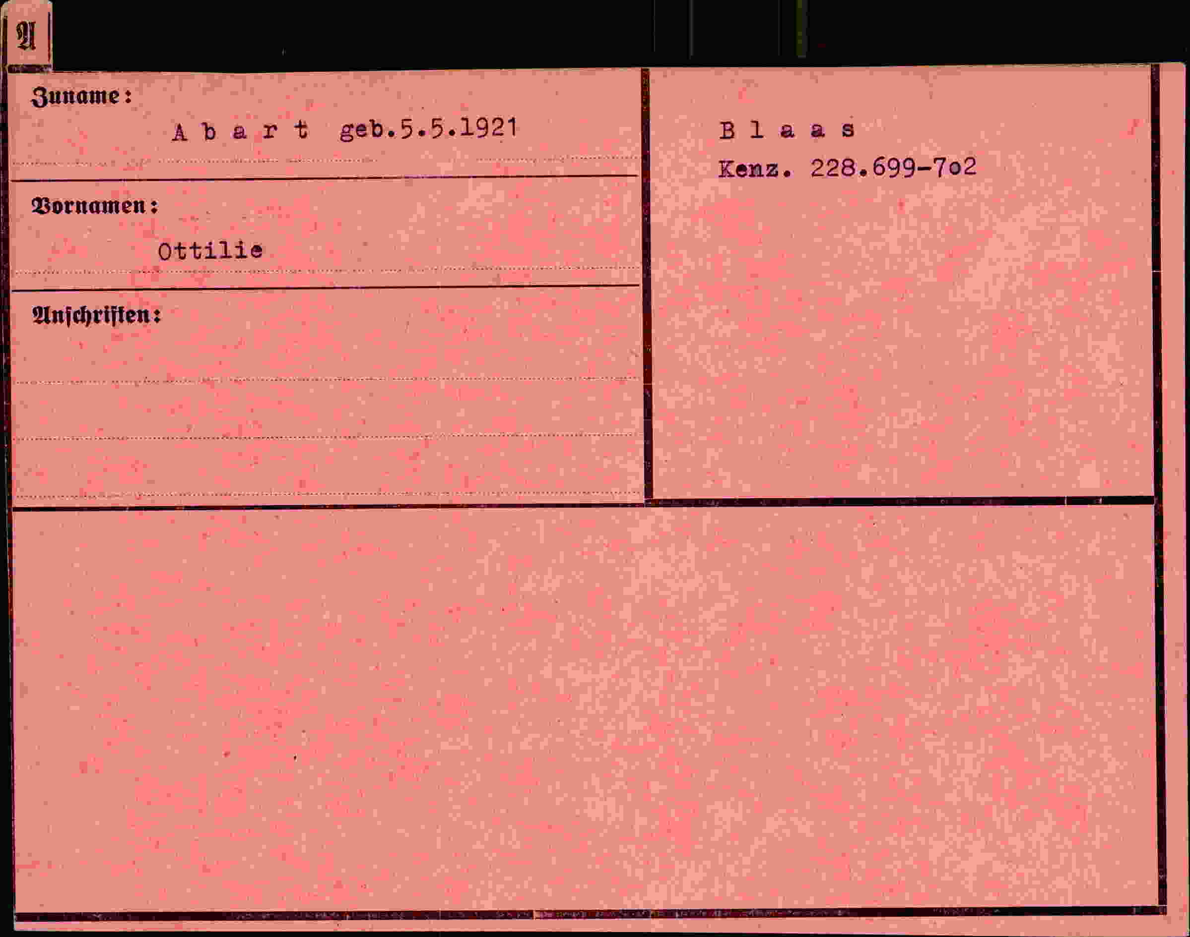 Dokument für Ottilie Abart