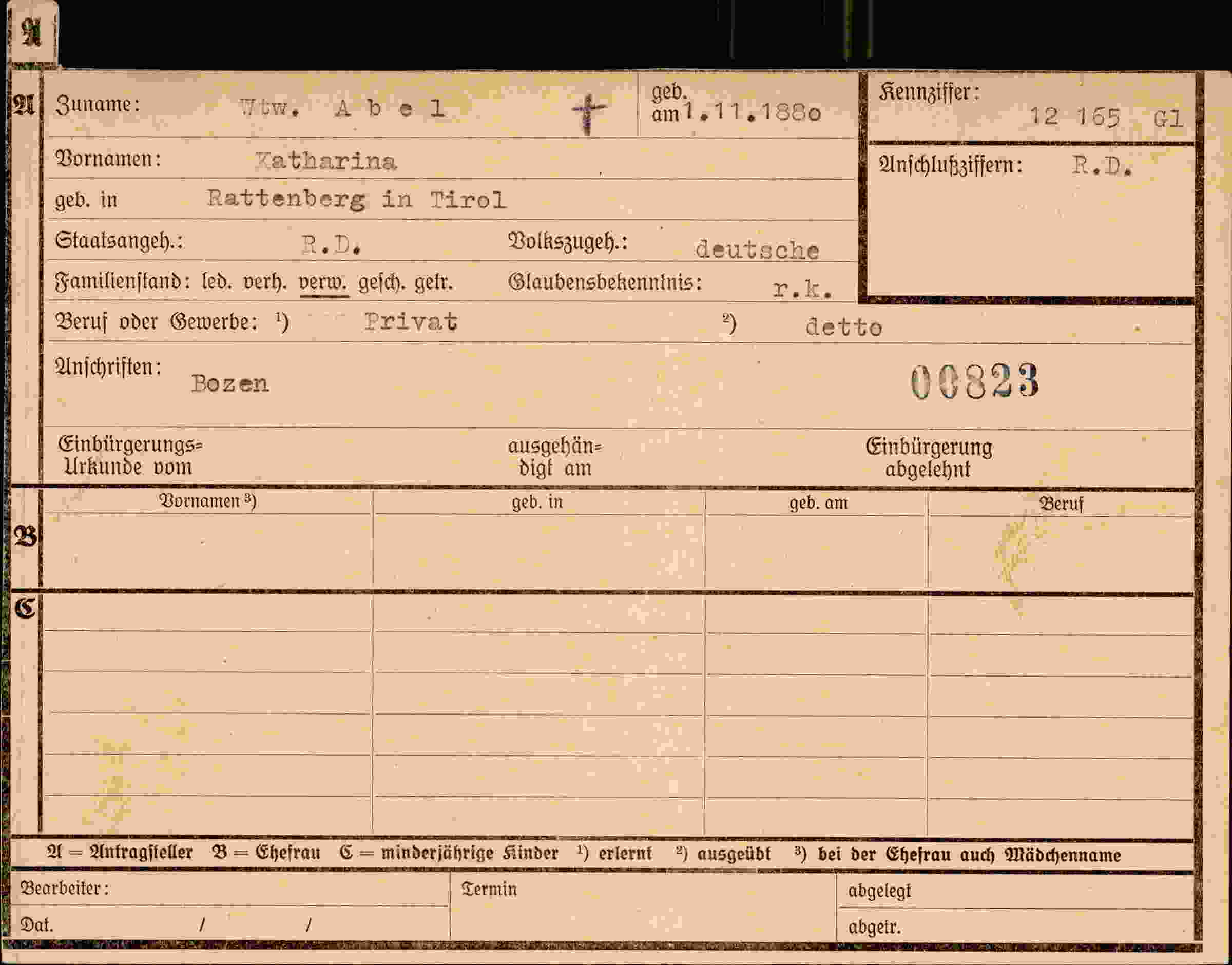 Dokument für Katharina Abel