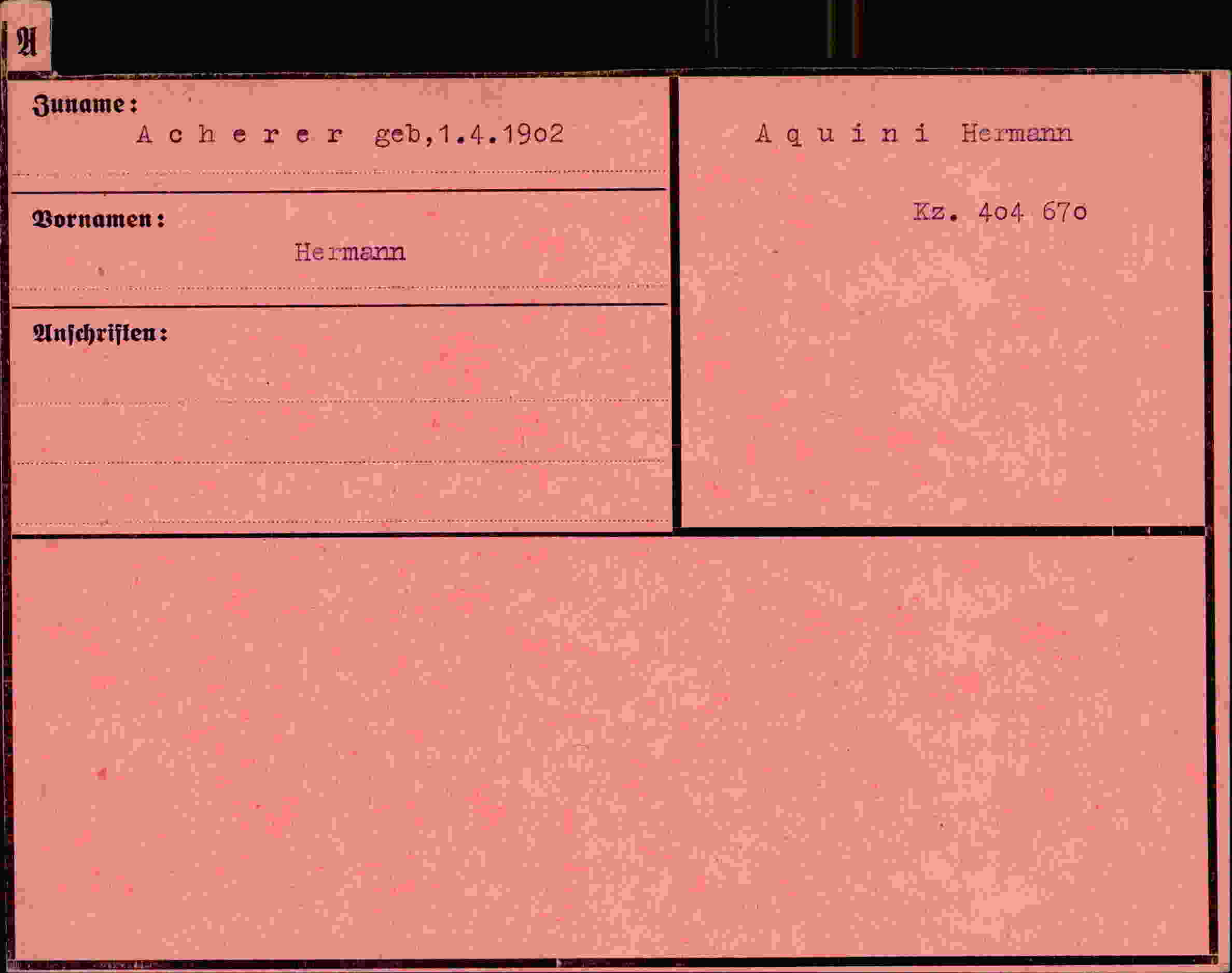 Dokument für Hermann Acherer