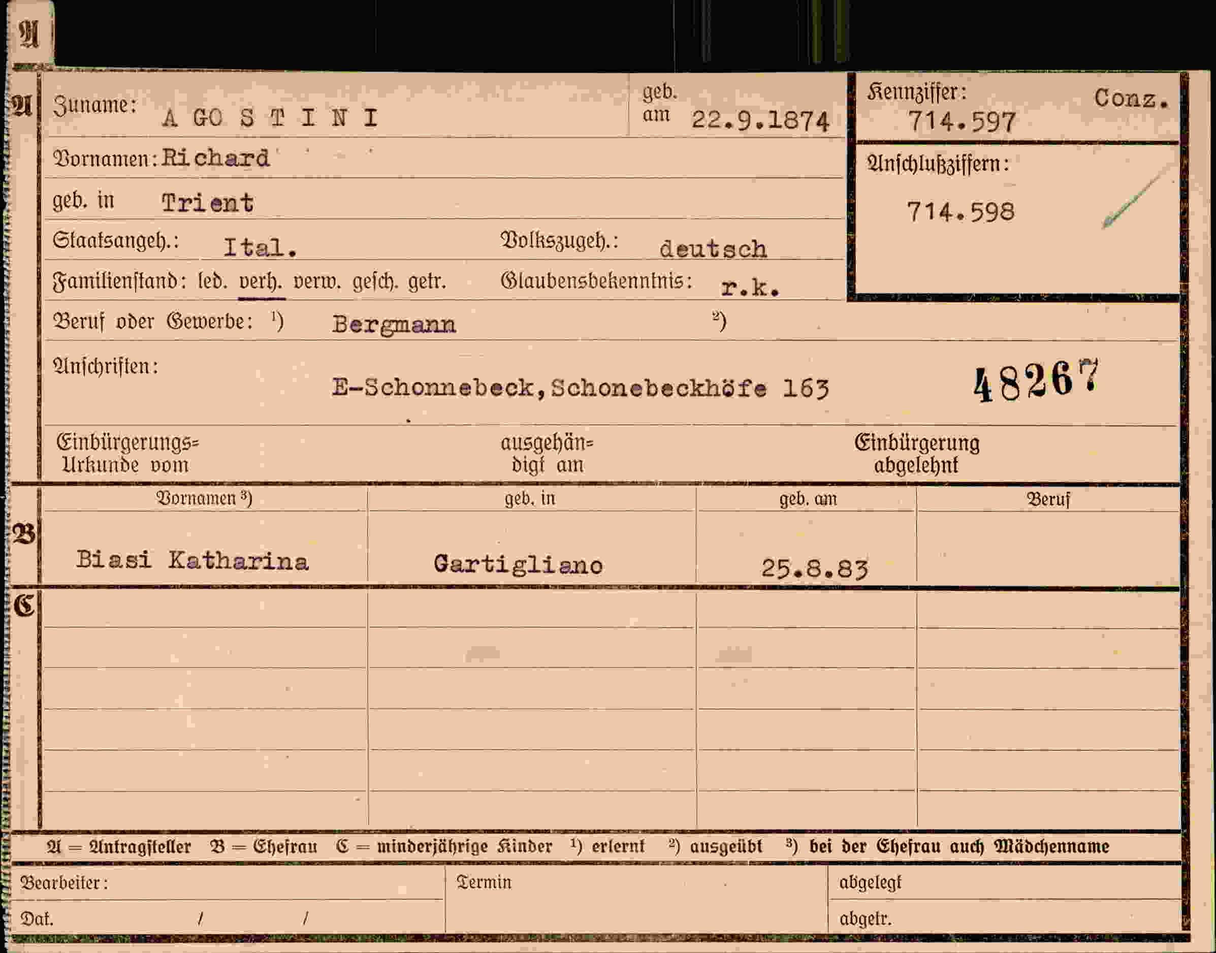 Dokument für Richard Agostini