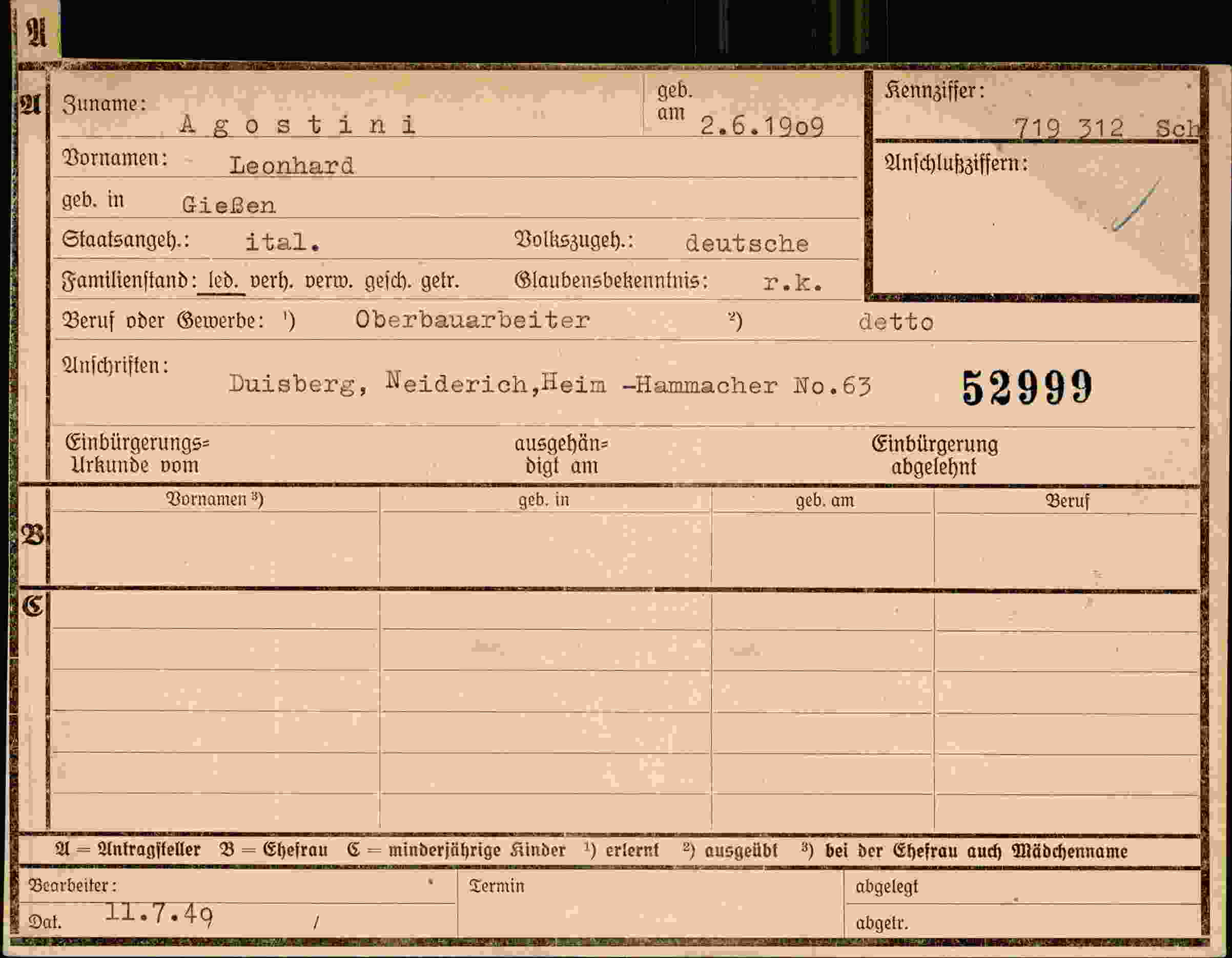 Dokument für Leonhard Agostini