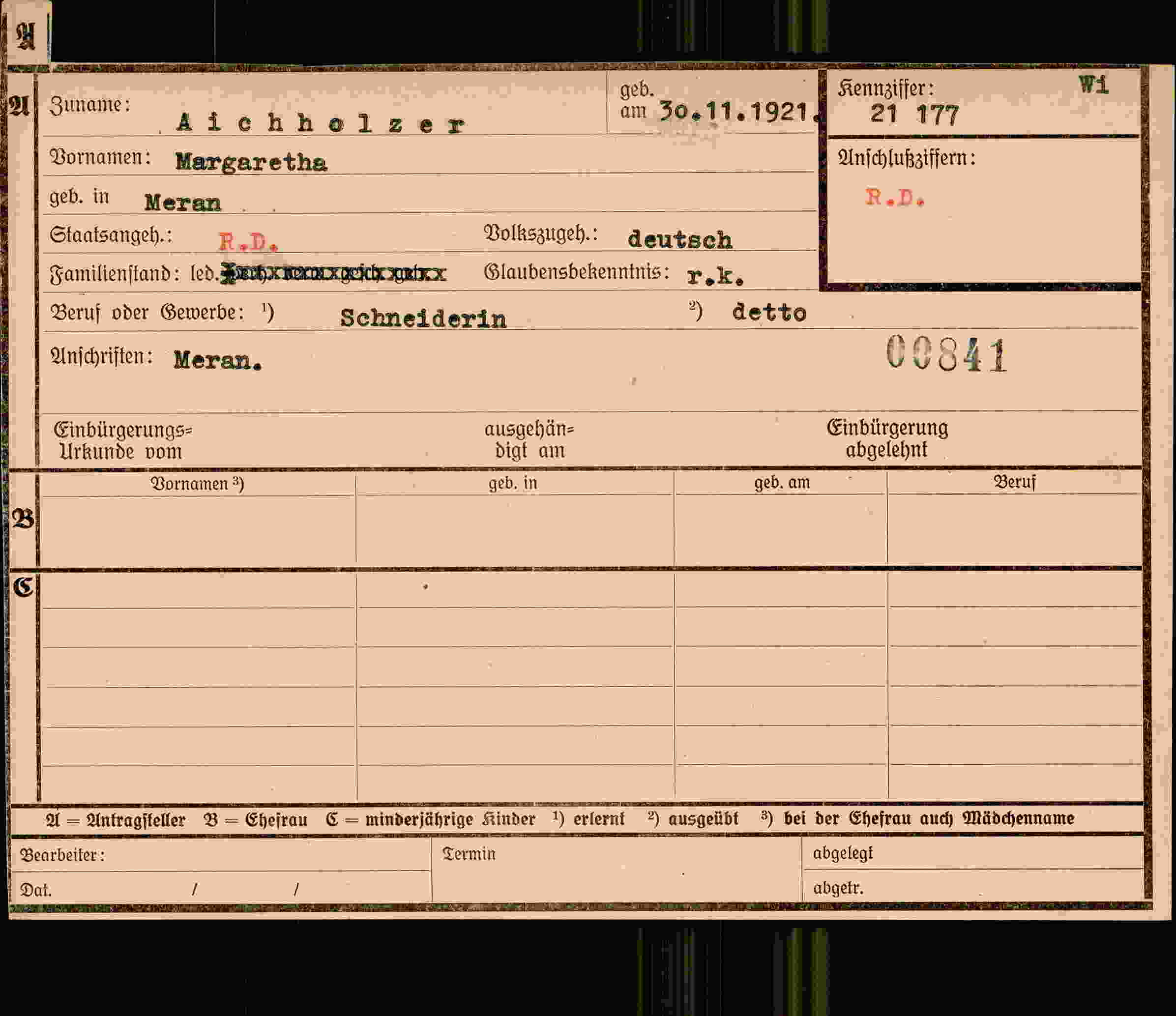 Dokument für Margaretha Aichholzer