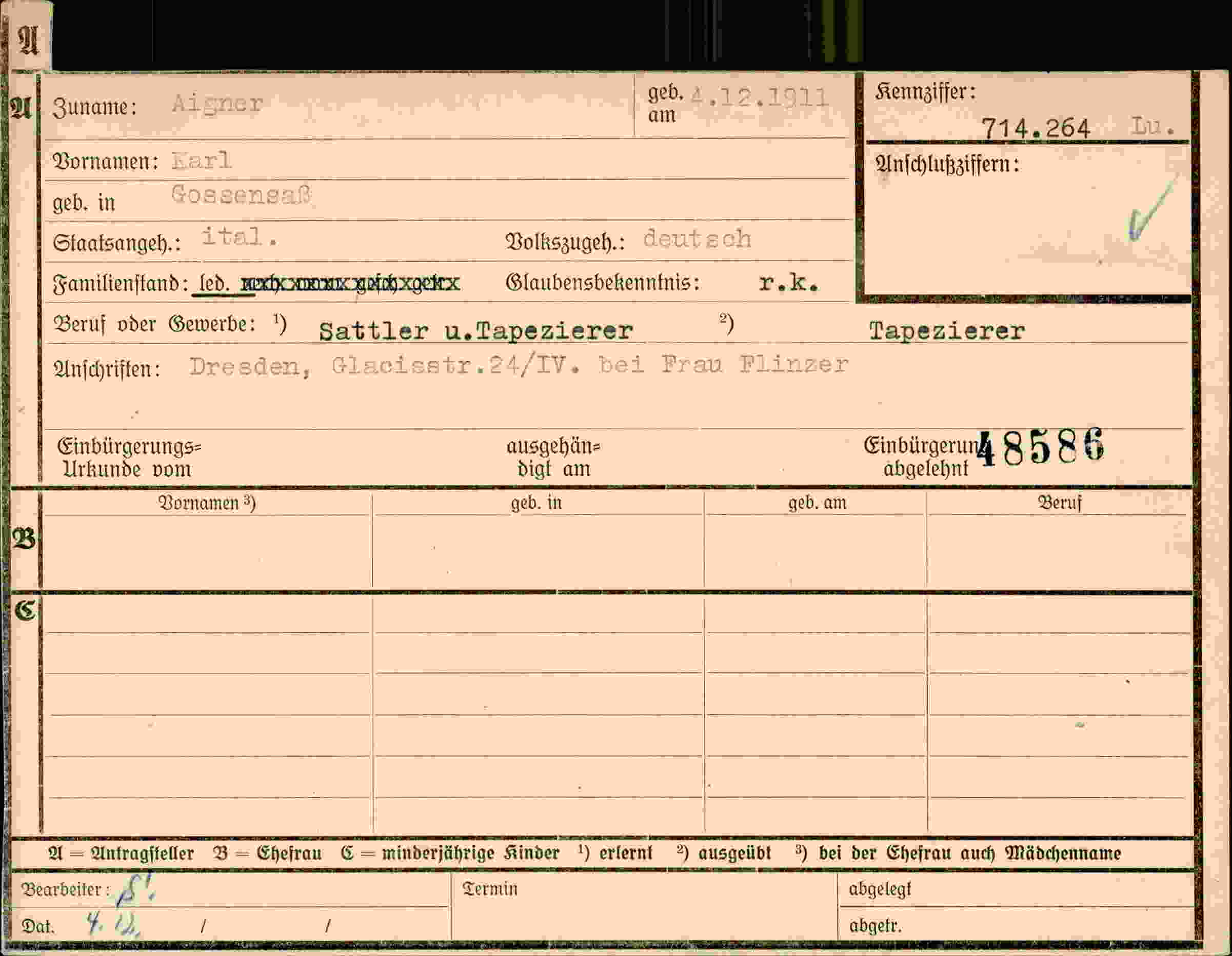 Dokument für Karl Aigner