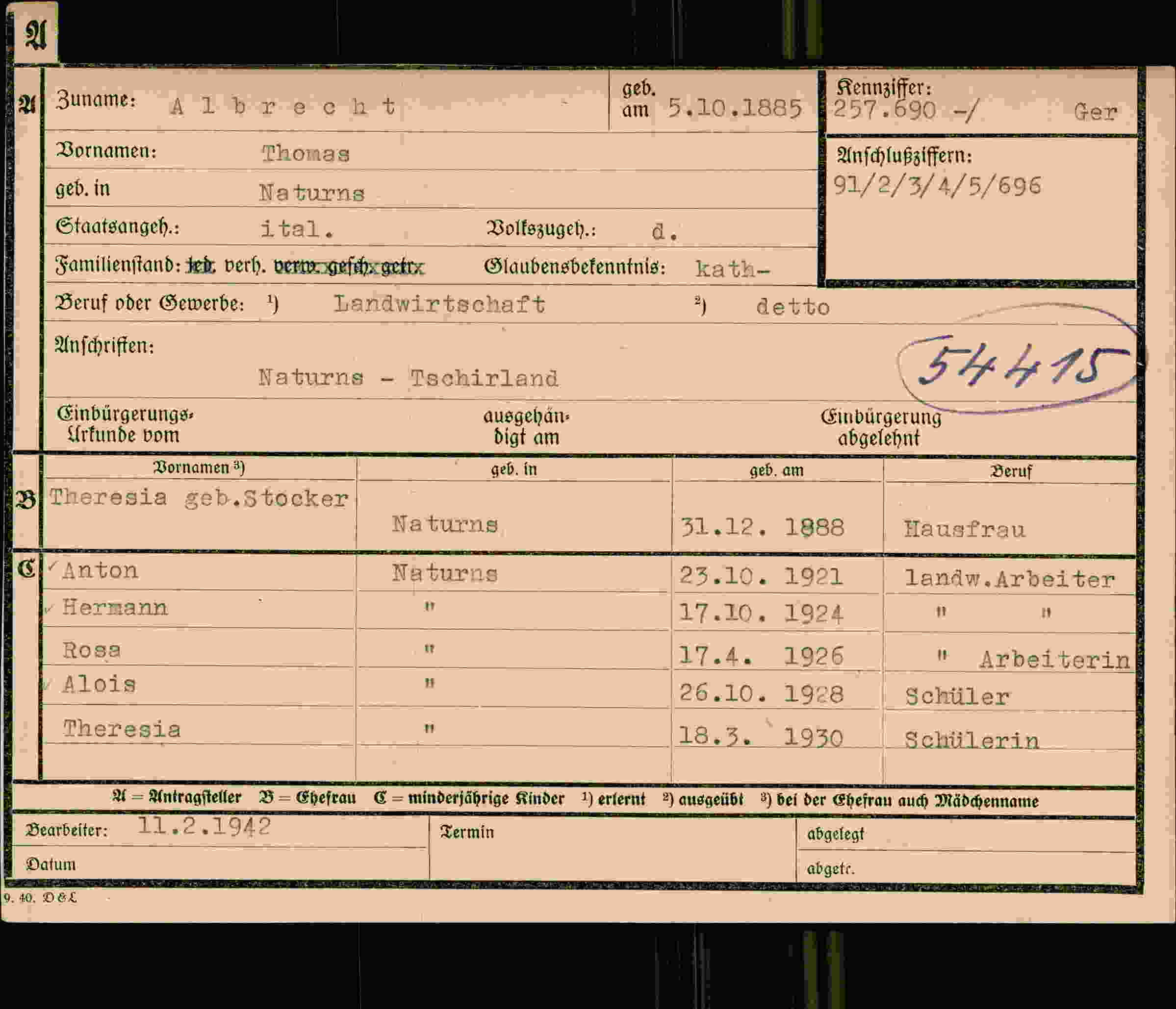 Dokument für Thomas Albrecht