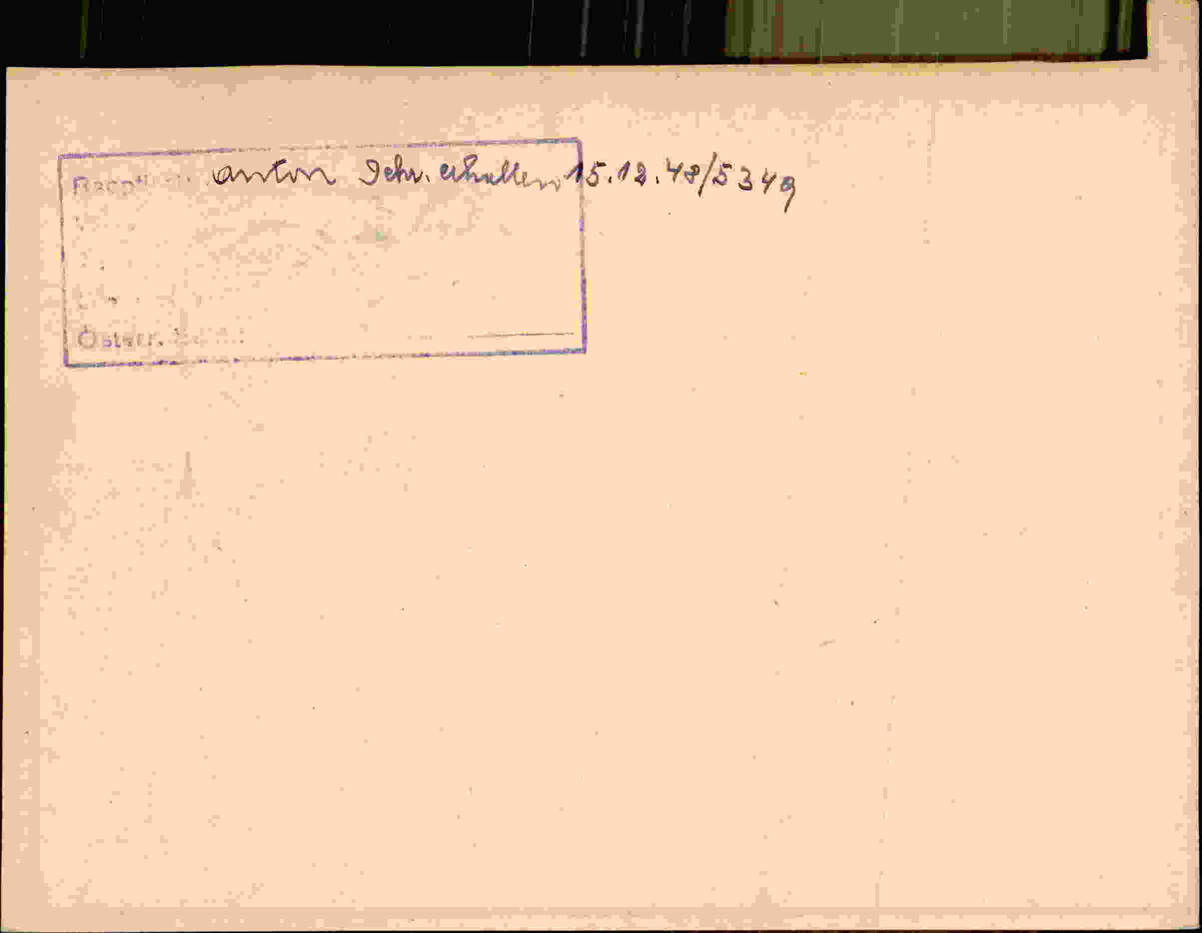 Rückseite des Dokuments