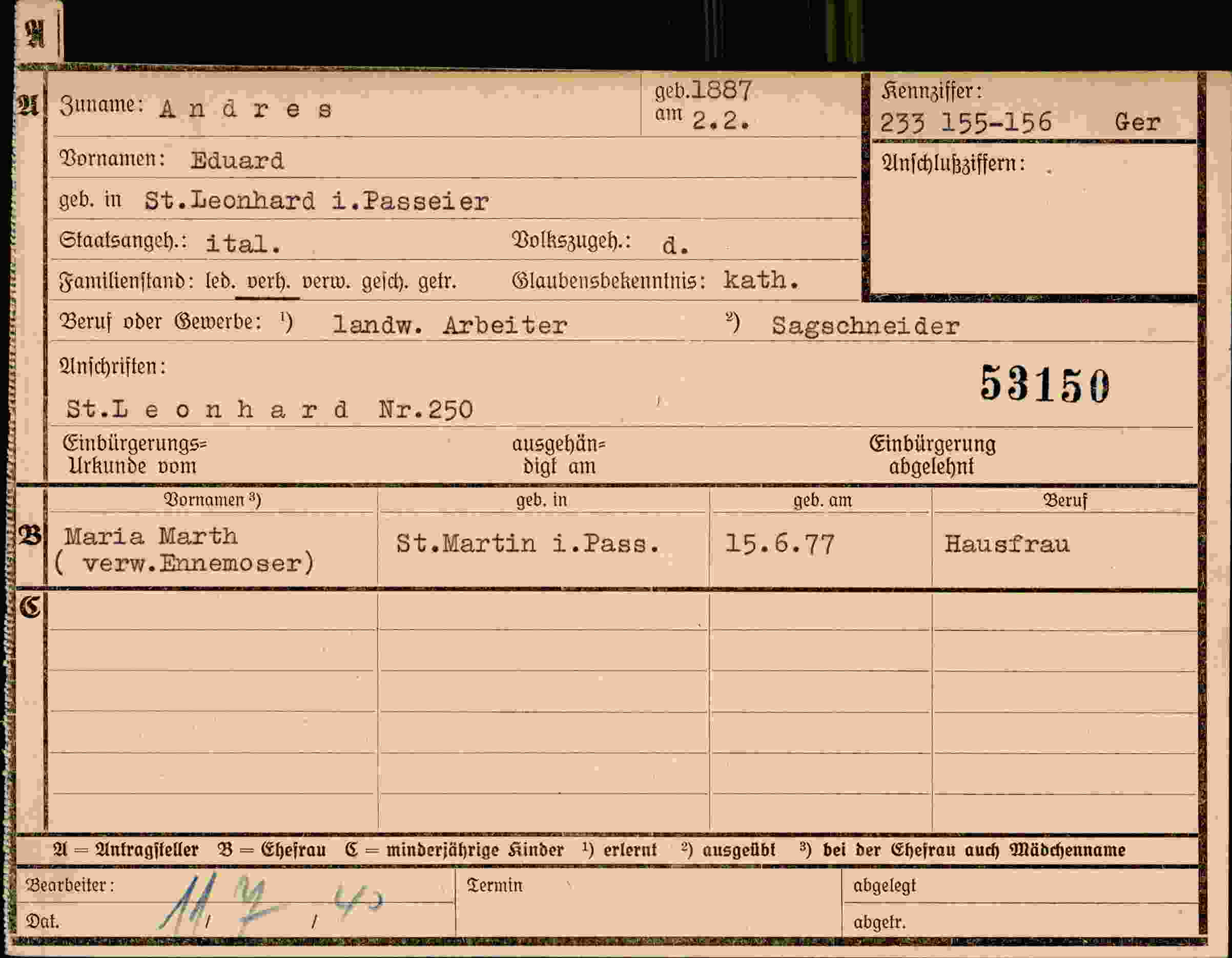 Dokument für Eduard Andres