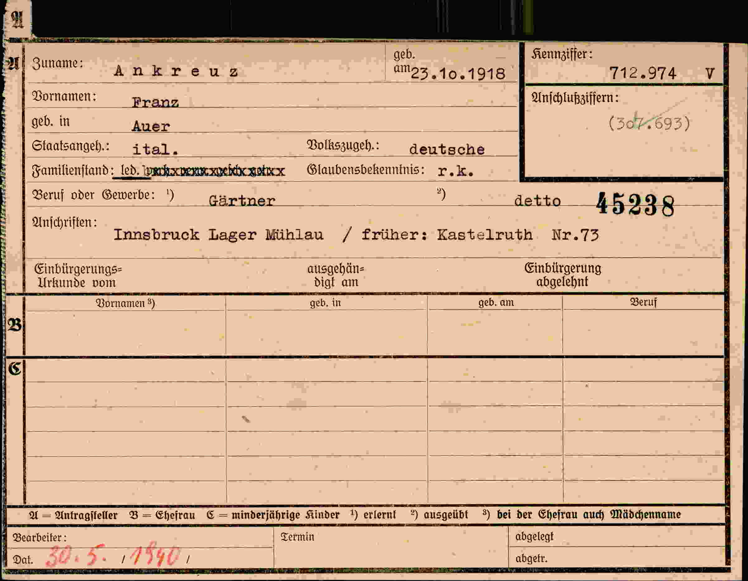 Dokument für Franz Ankreuz