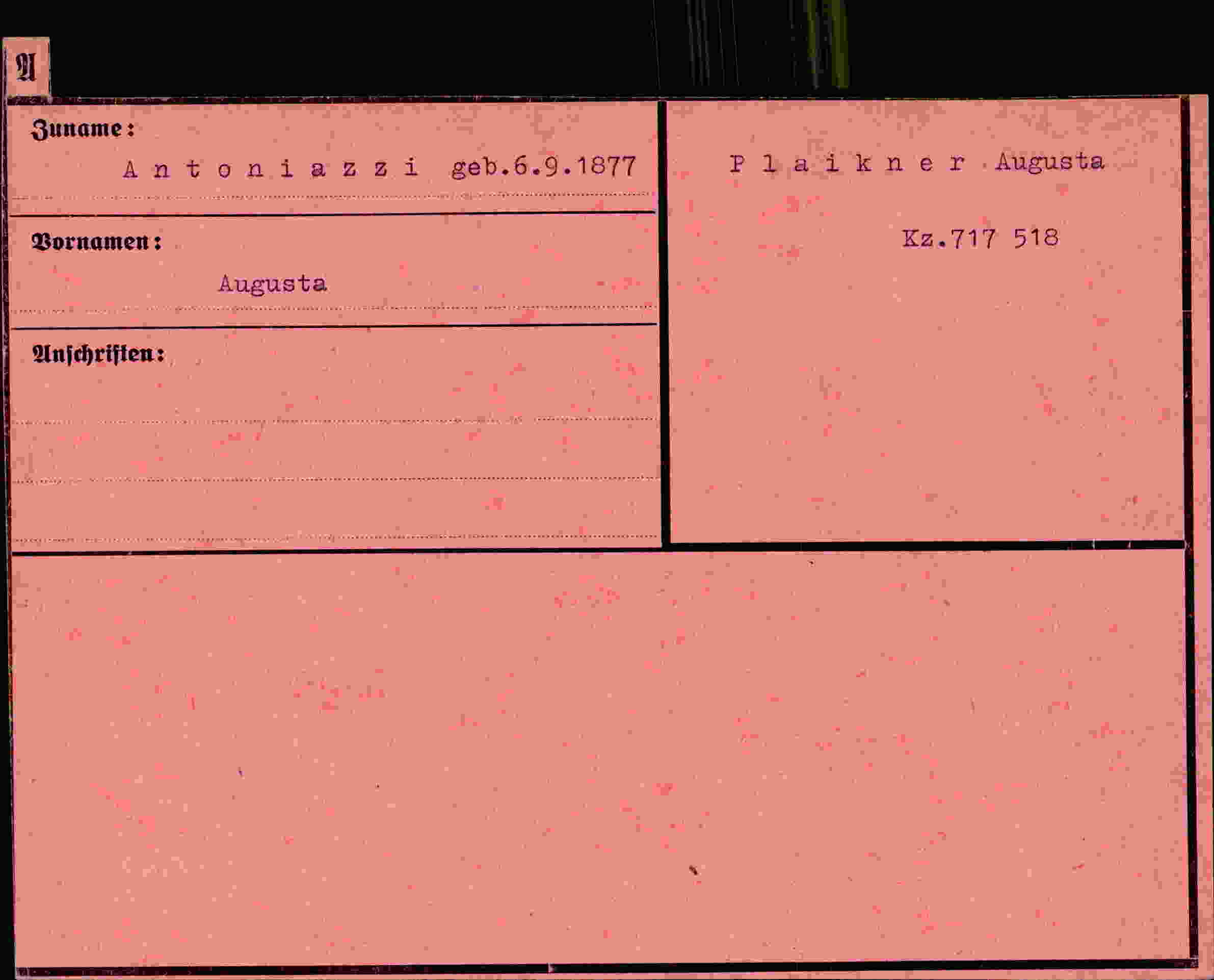 Vorderseite des Dokuments