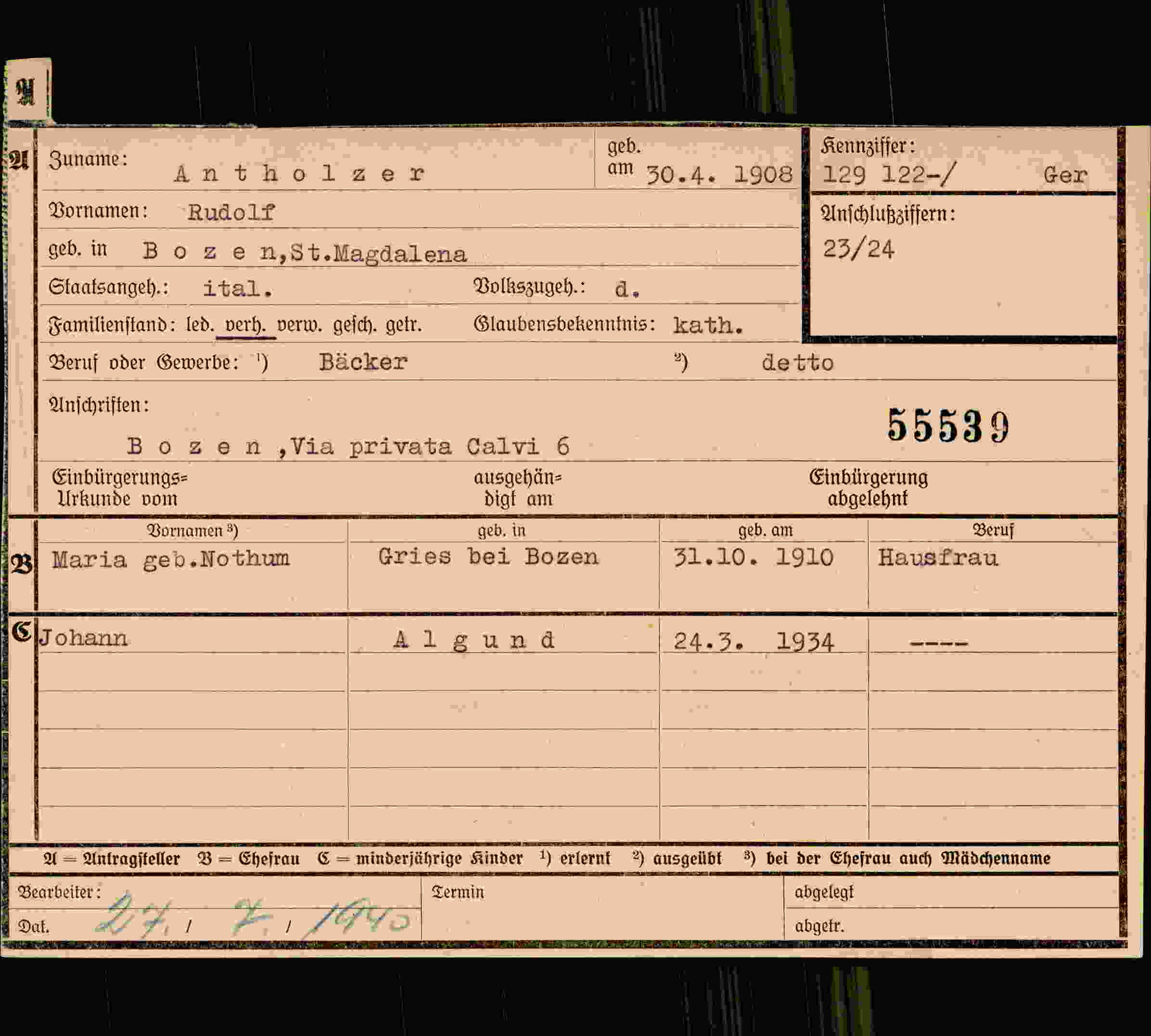 Dokument für Rudolf Antholzer