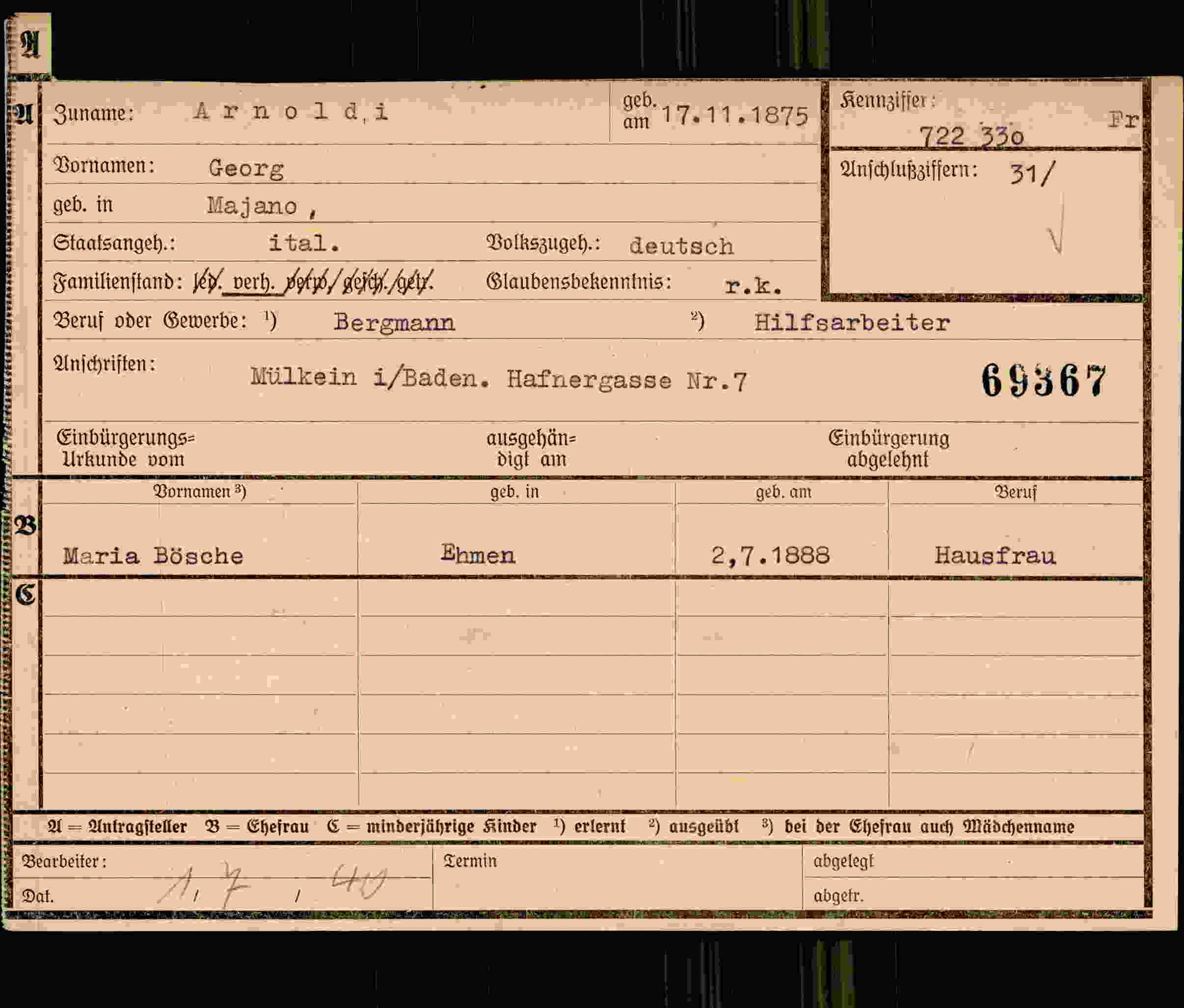 Dokument für Georg Arnoldi