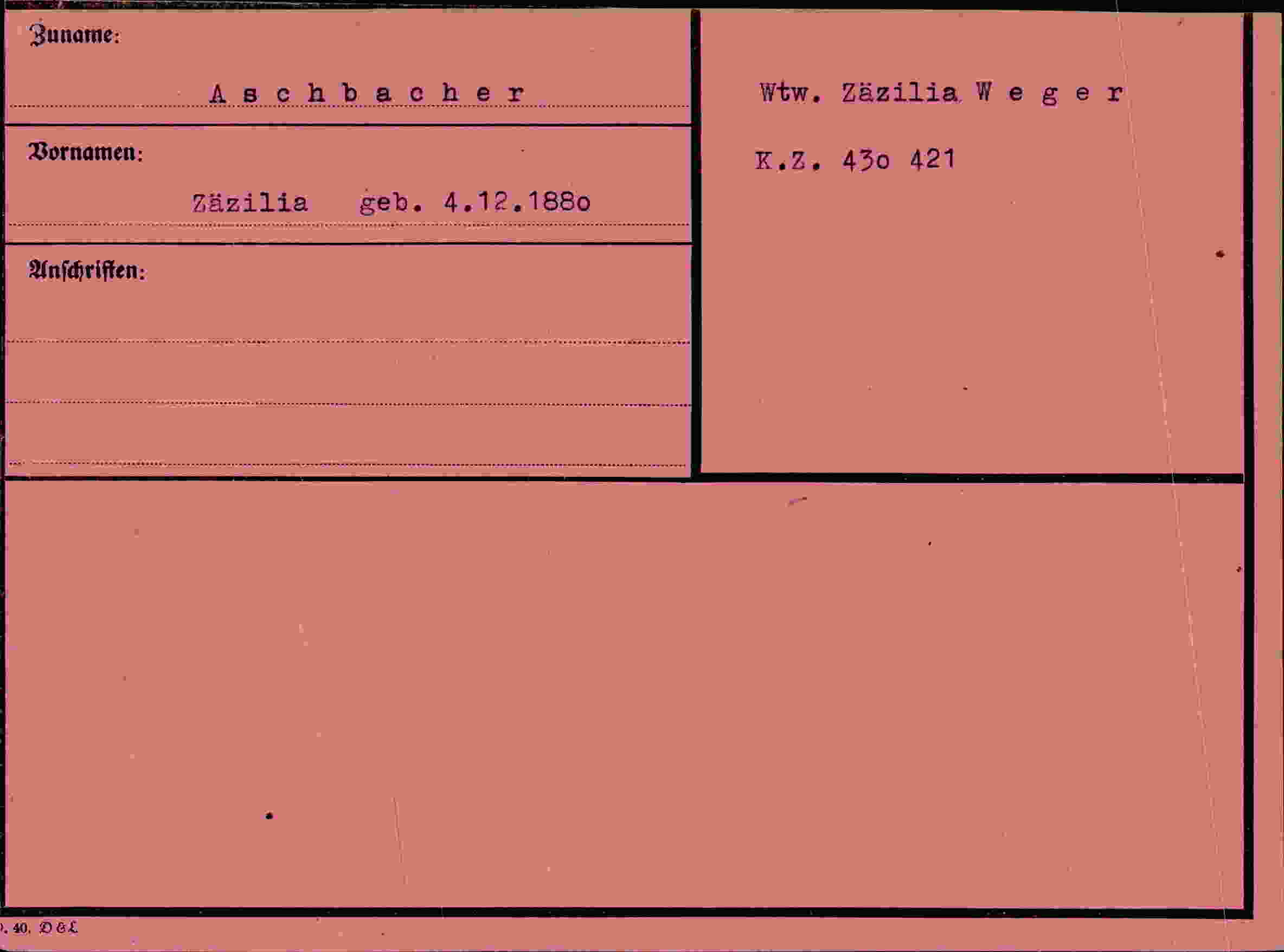 Vorderseite des Dokuments