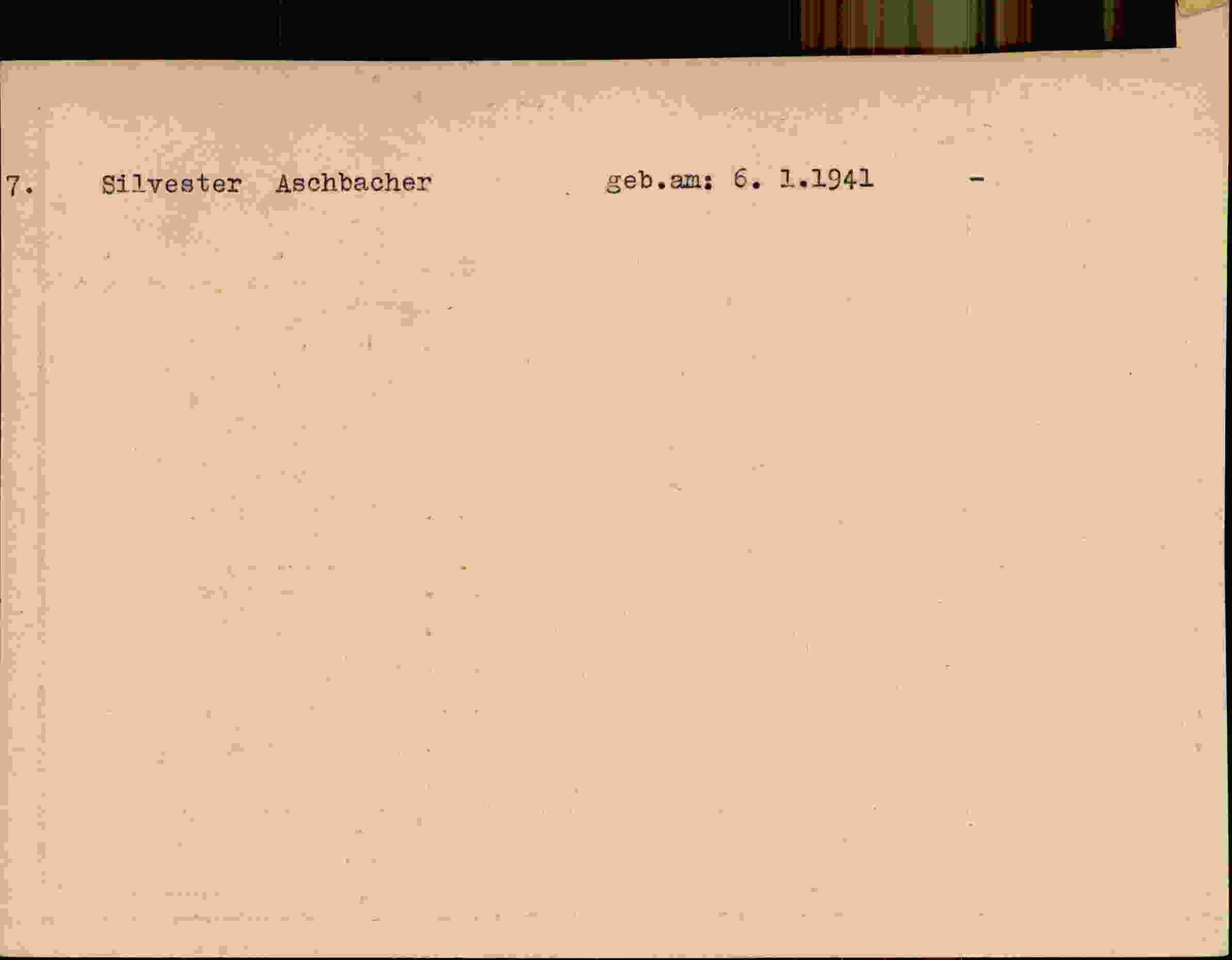 Rückseite des Dokuments