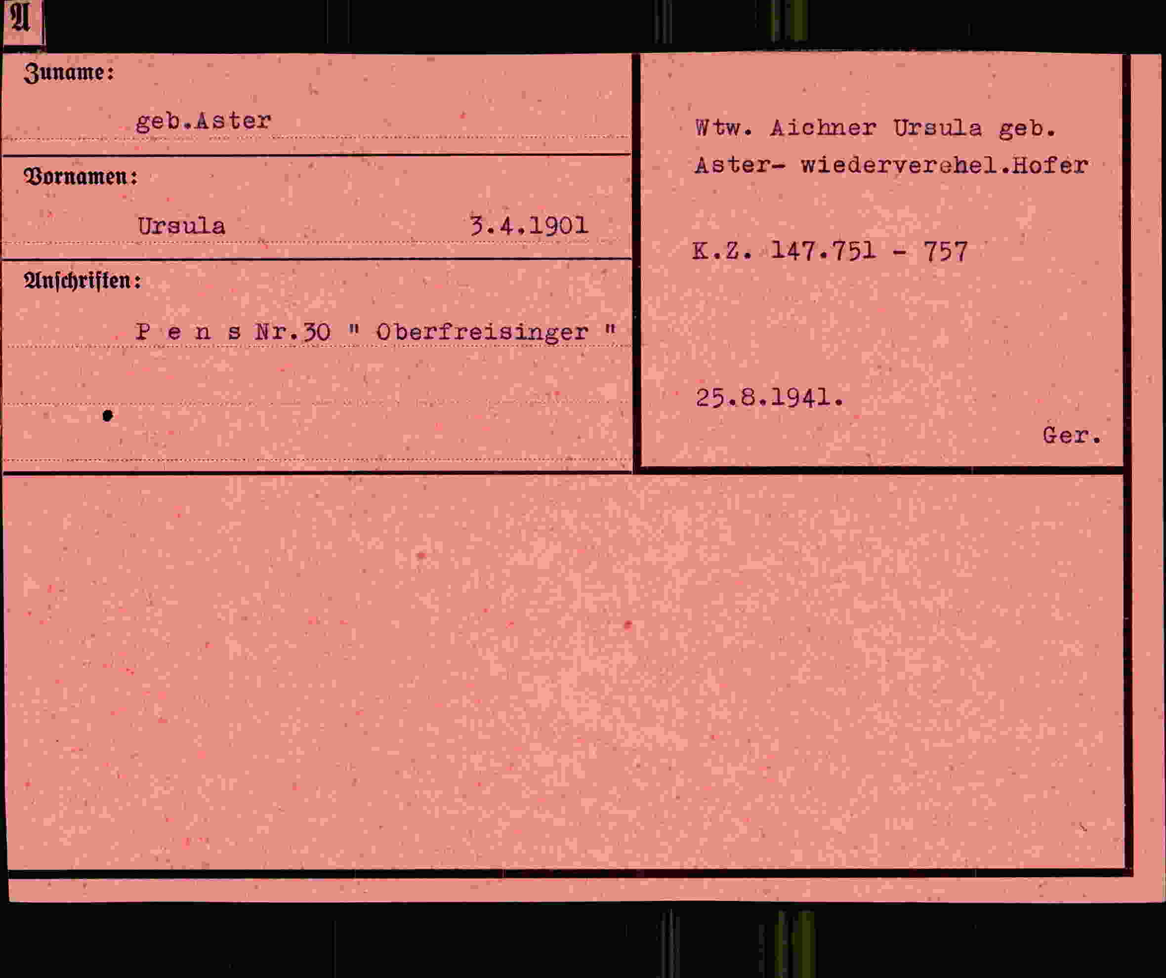 Vorderseite des Dokuments