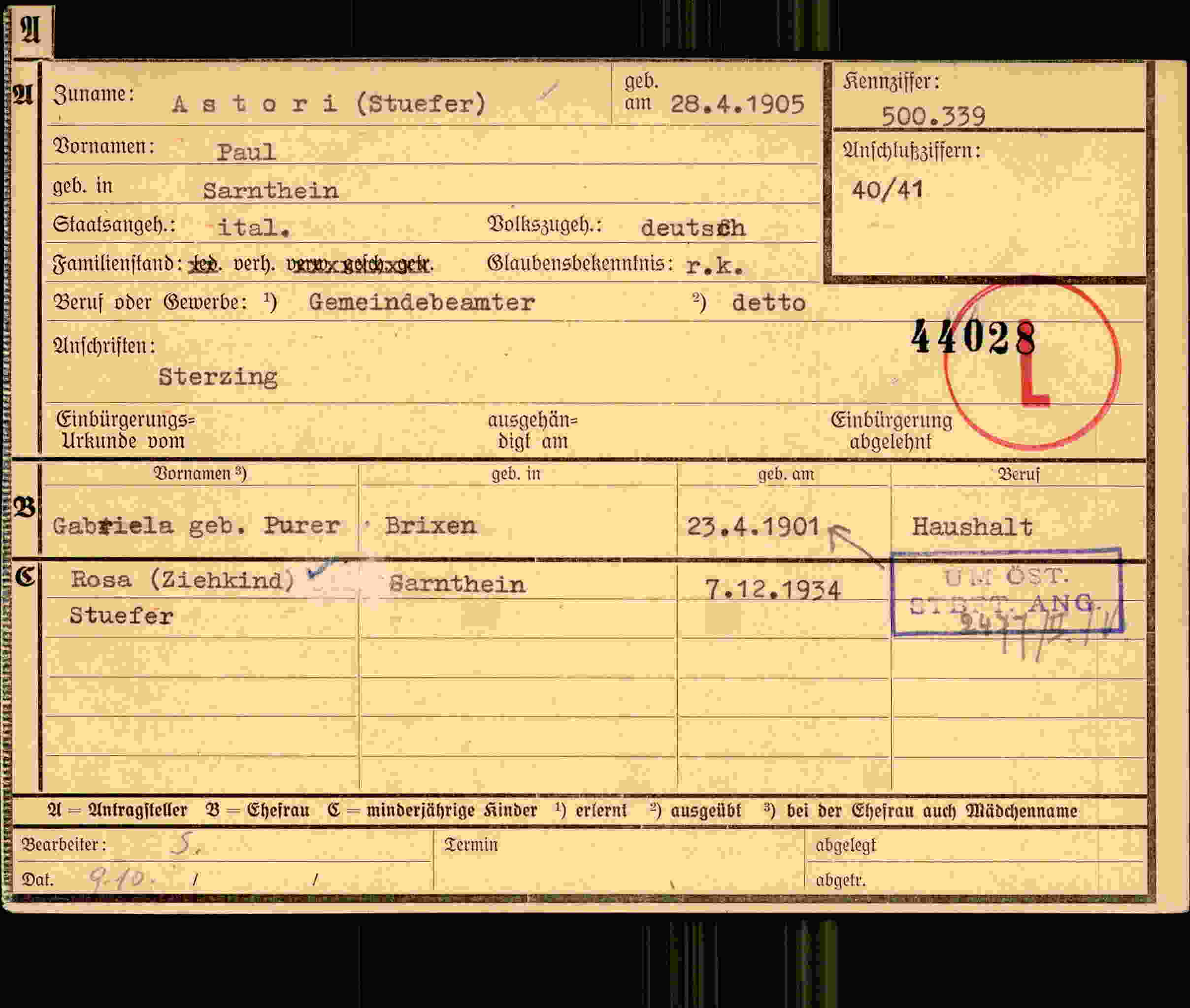 Dokument für Paul Astori