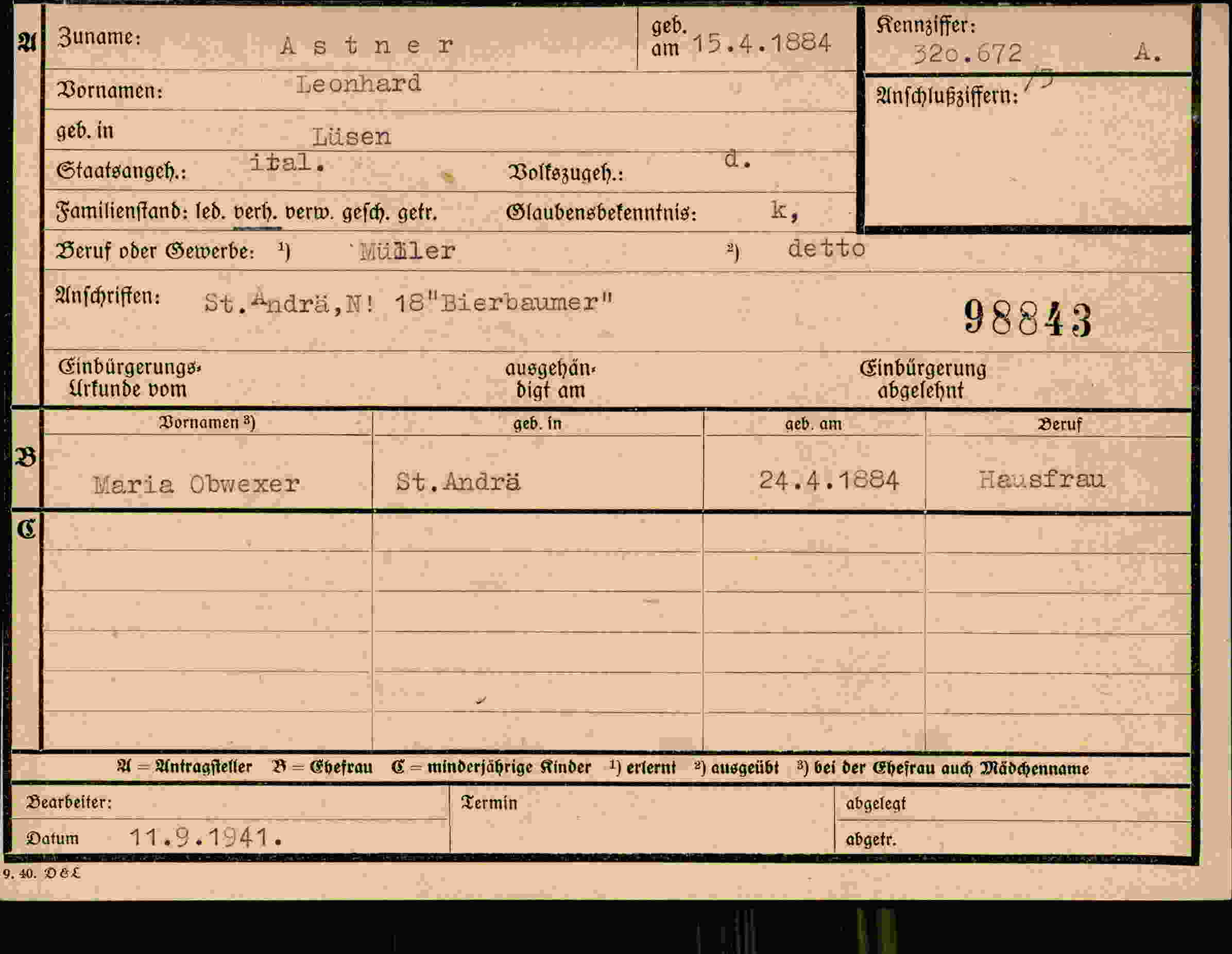 Dokument für Leonhard Astner