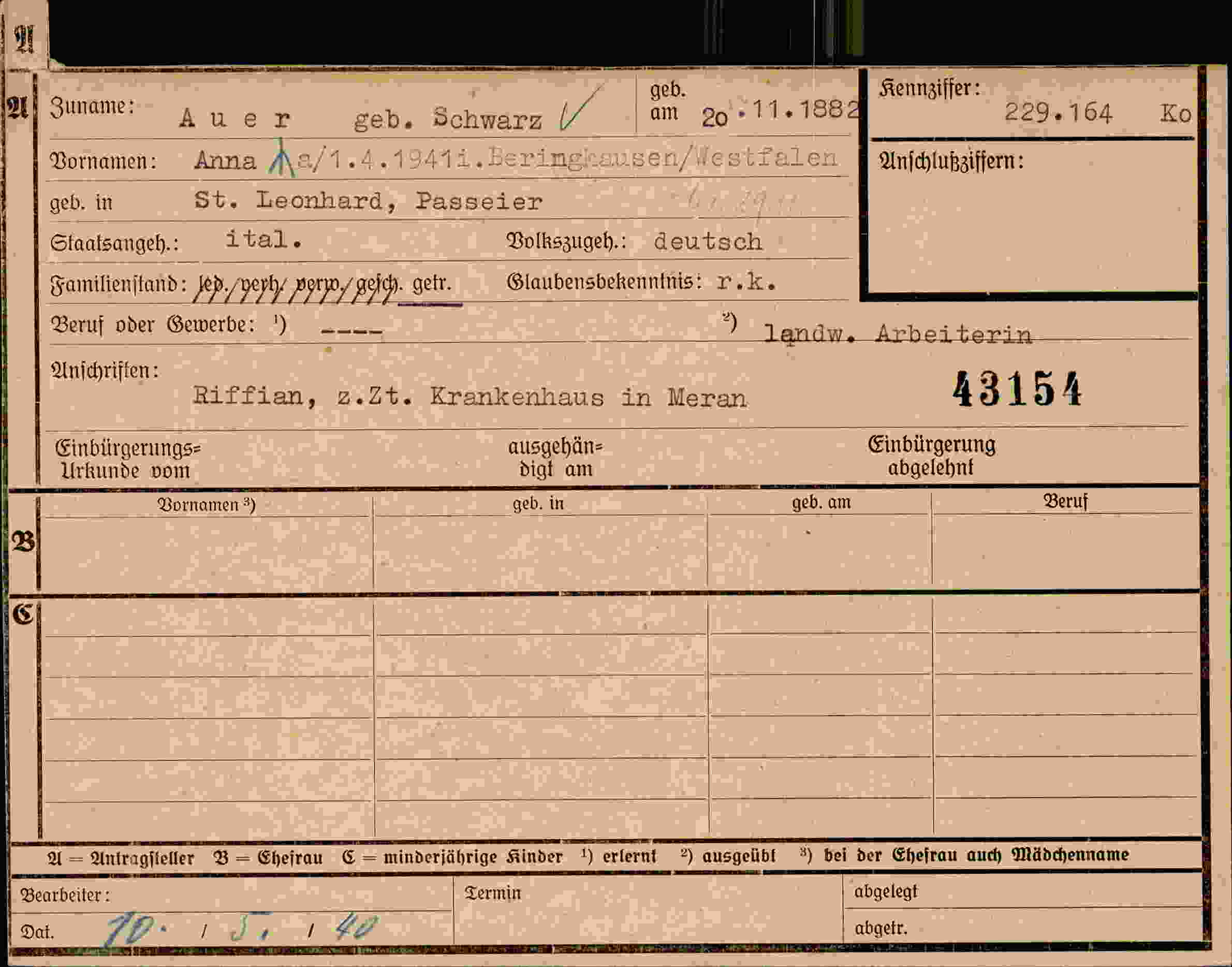 Dokument für Anna Auer