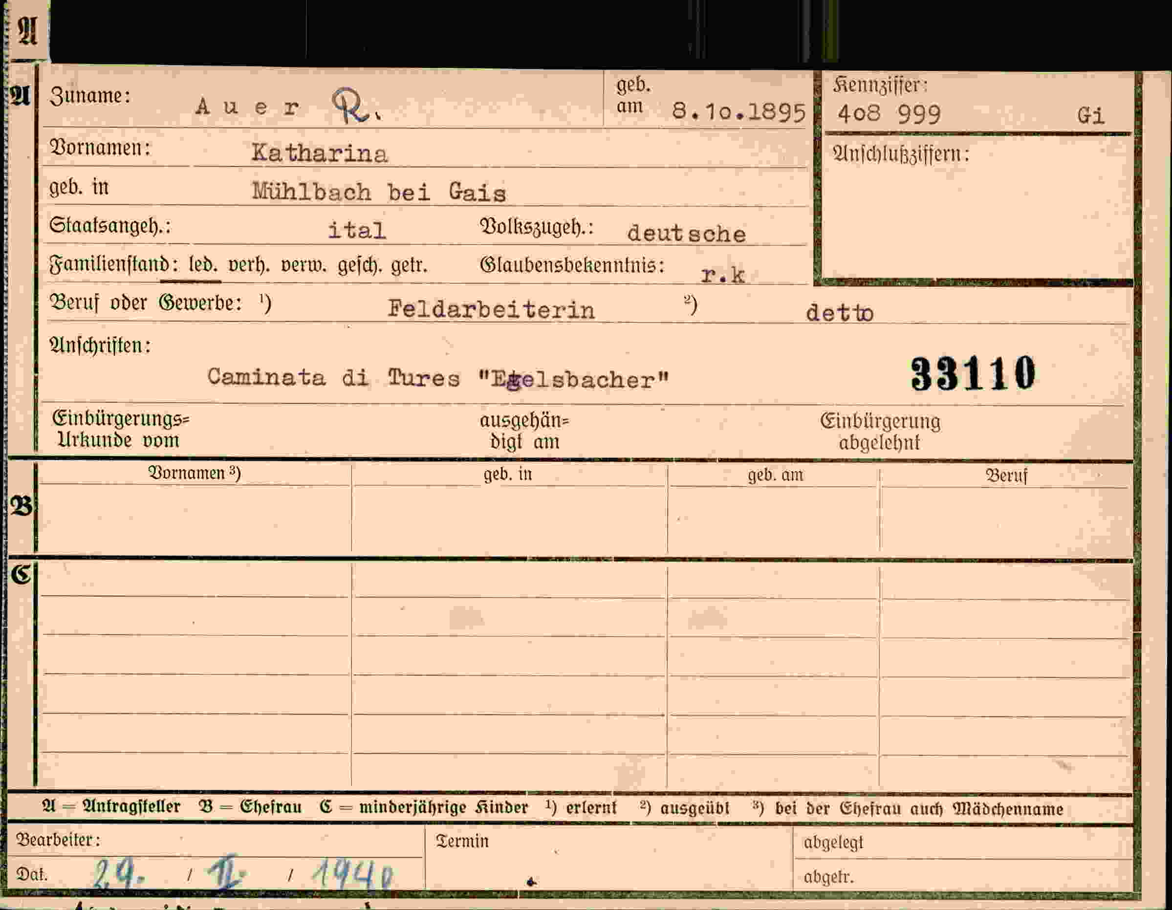 Dokument für Katharina Auer