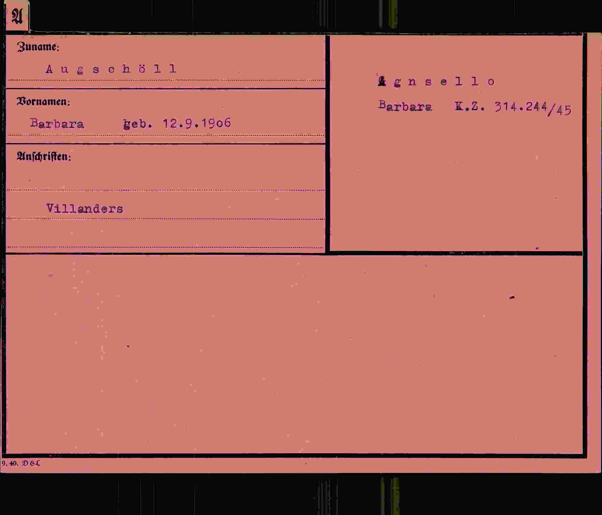 Vorderseite des Dokuments