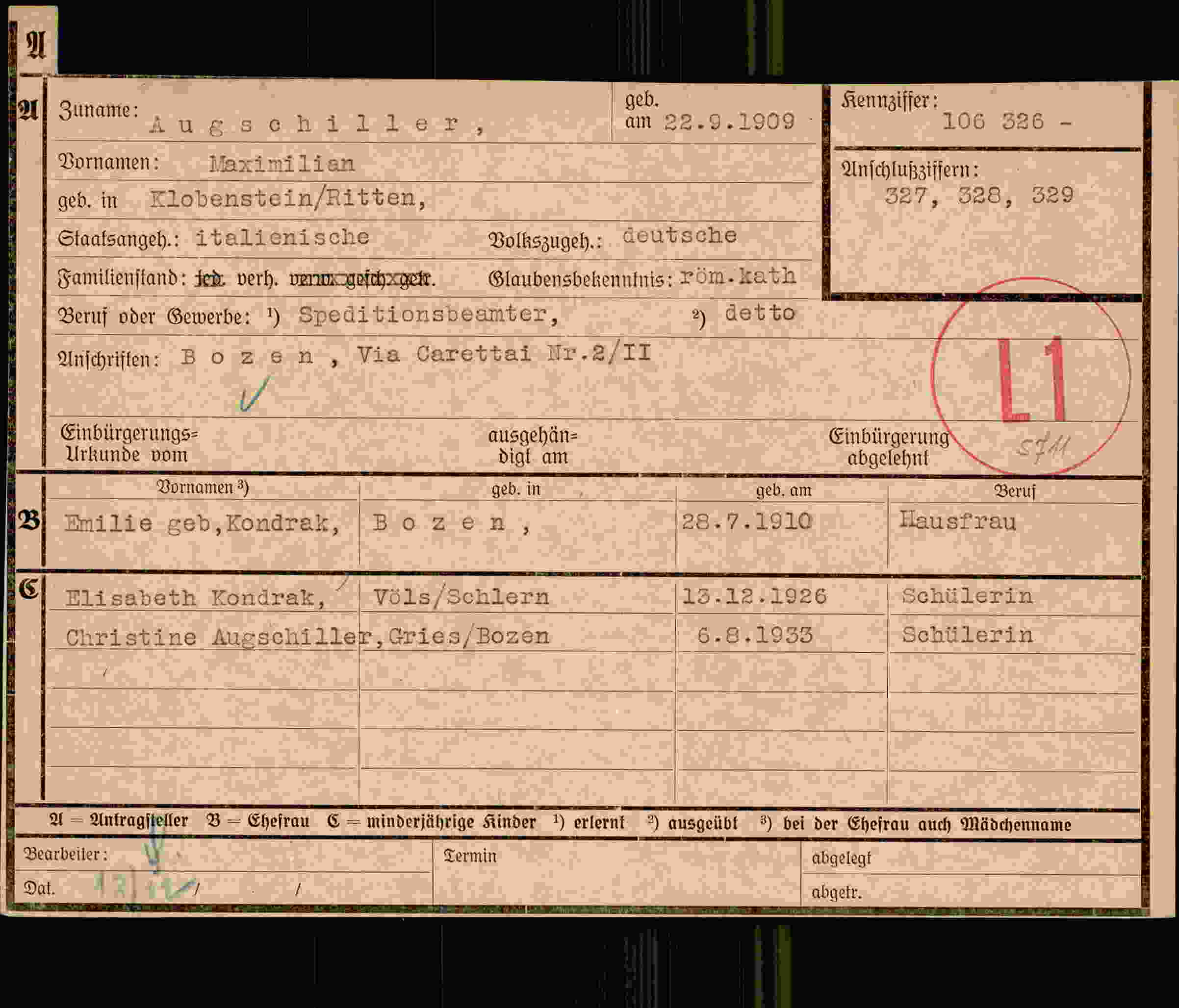 Dokument für Maximilian Augschiller