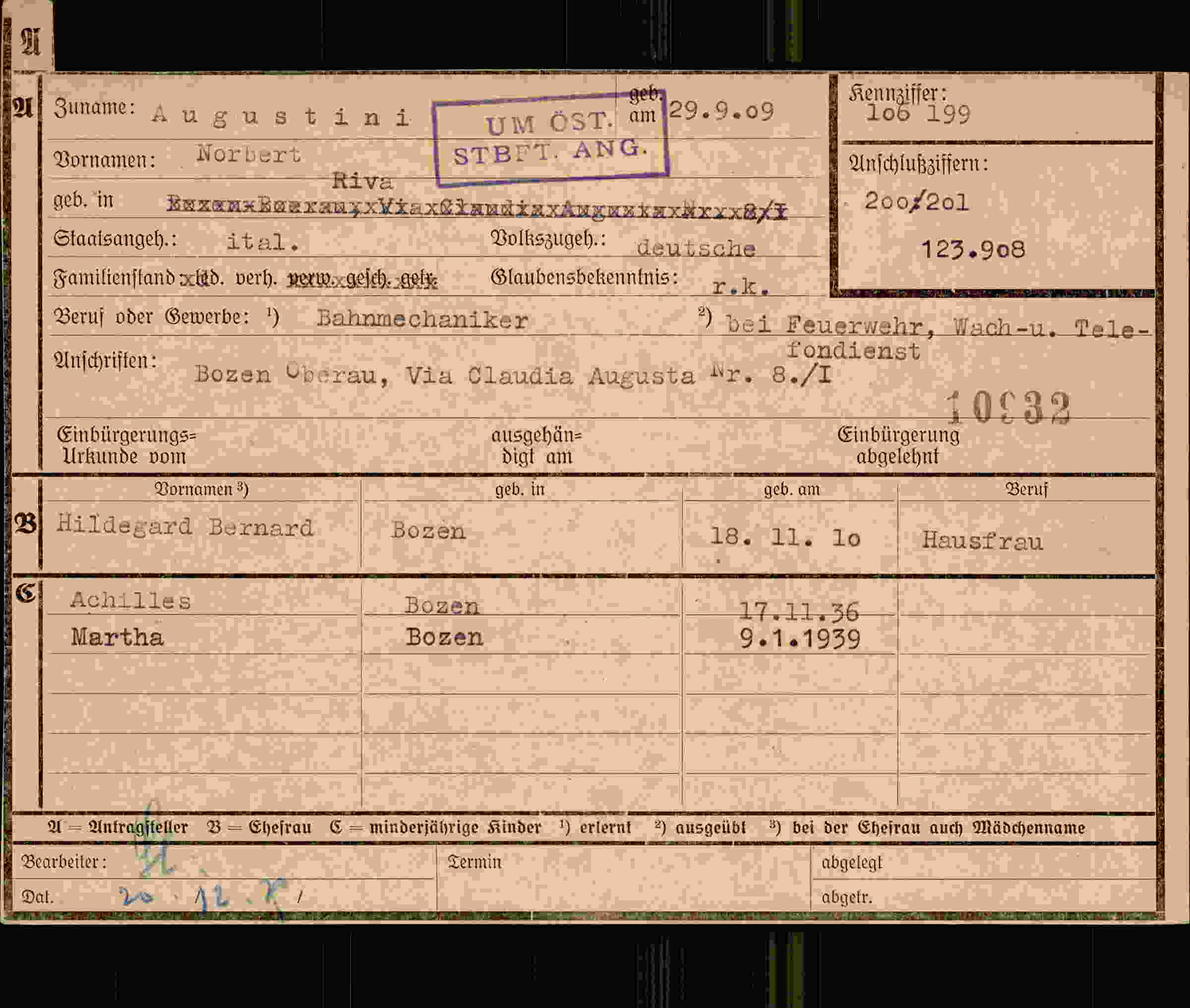 Dokument für Norbert Augustini
