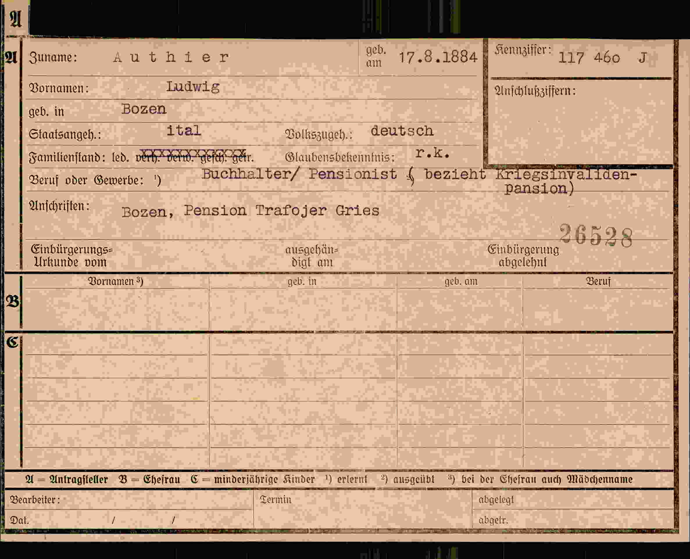 Dokument für Ludwig Authier