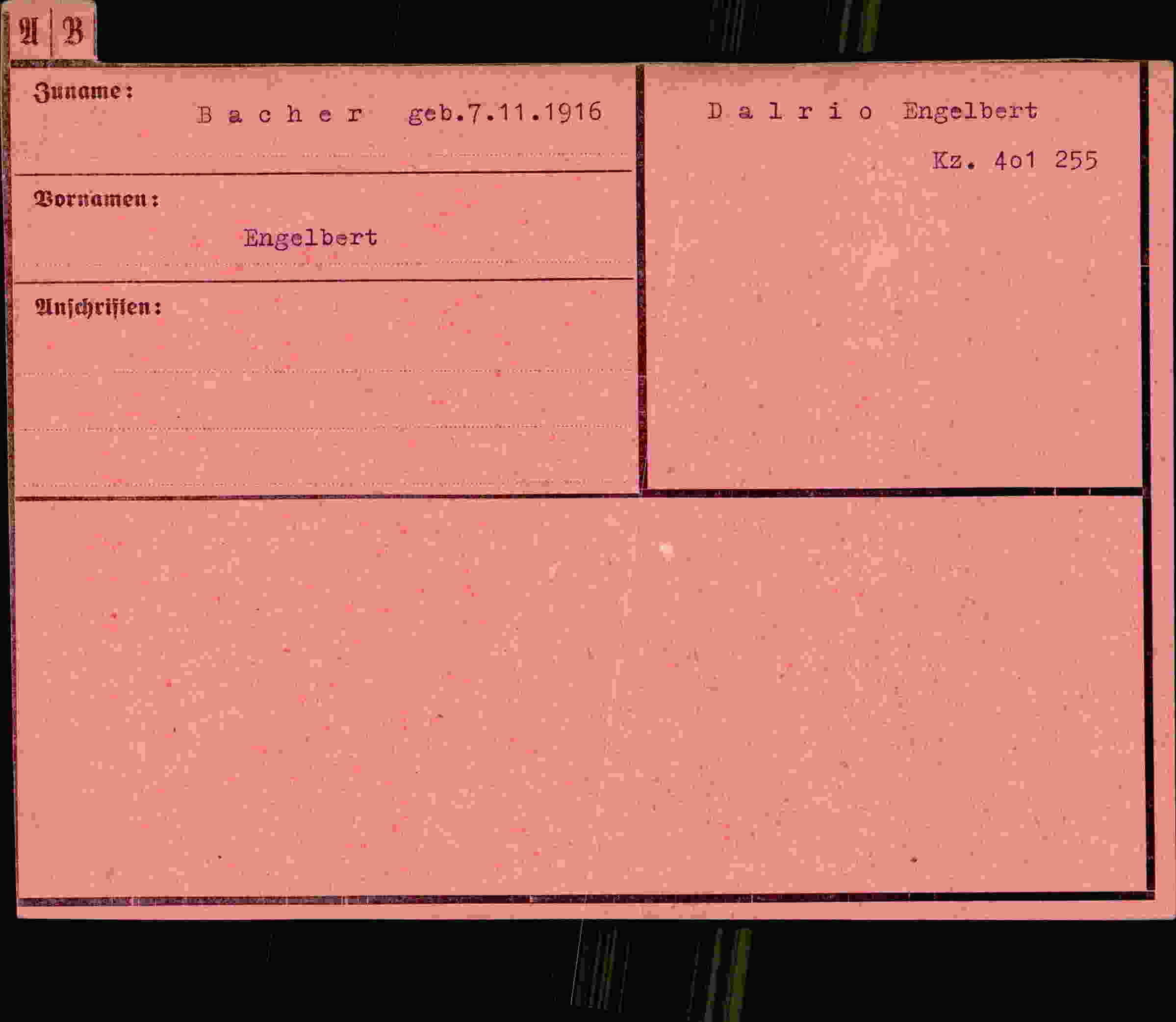 Dokument für Engelbert Bacher