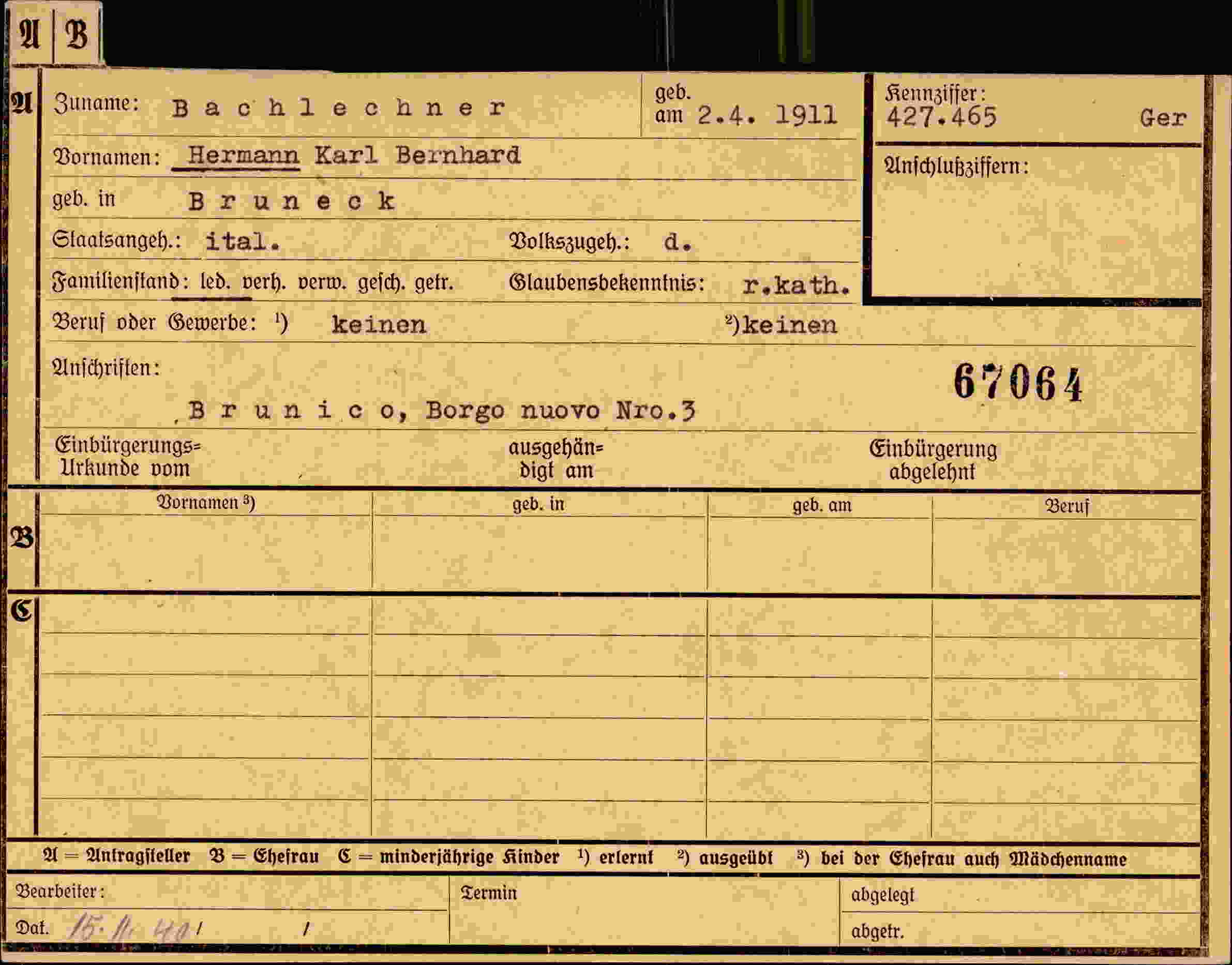 Dokument für Hermann Karl Bernhard Bachlechner