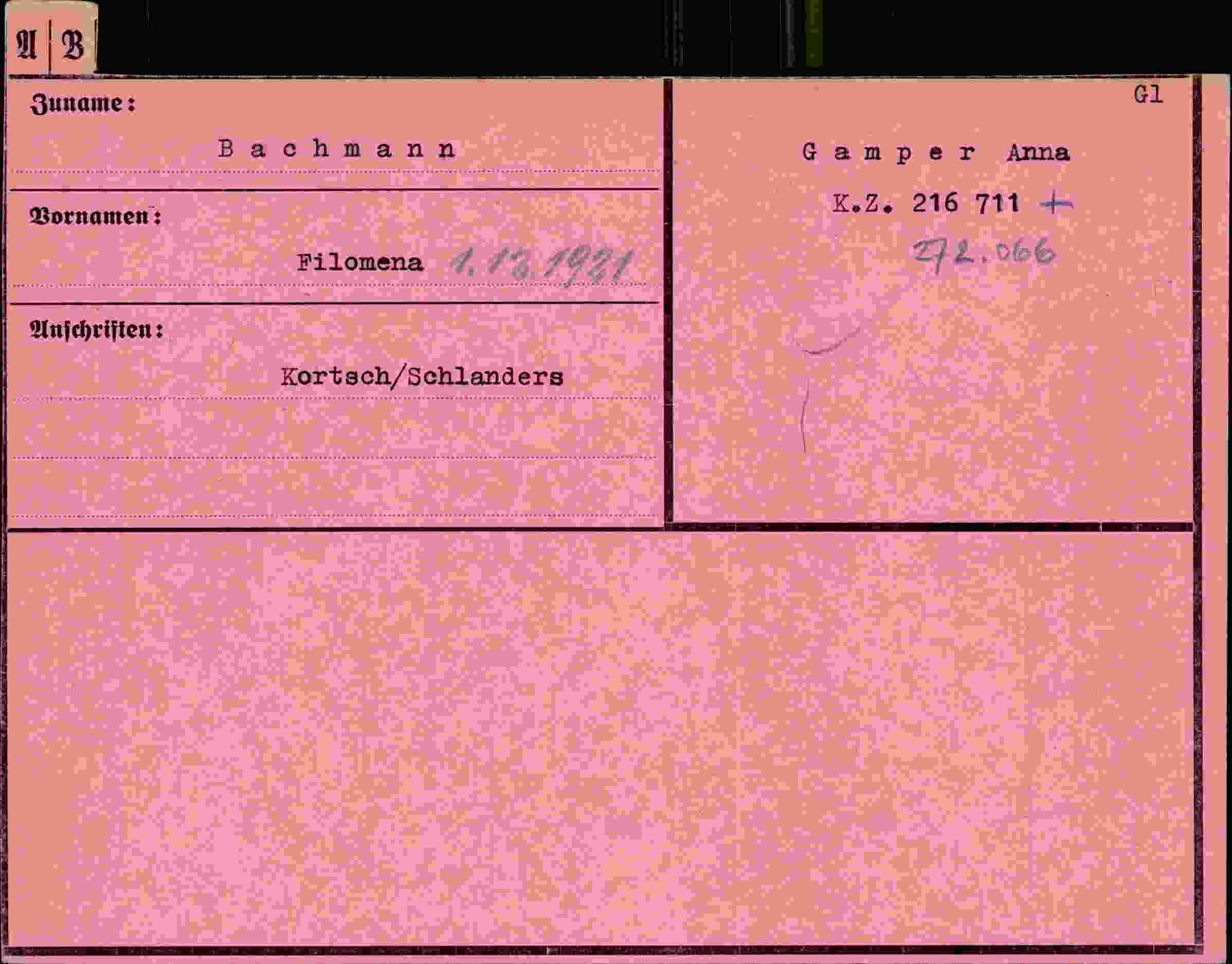Dokument für Filomena Bachmann