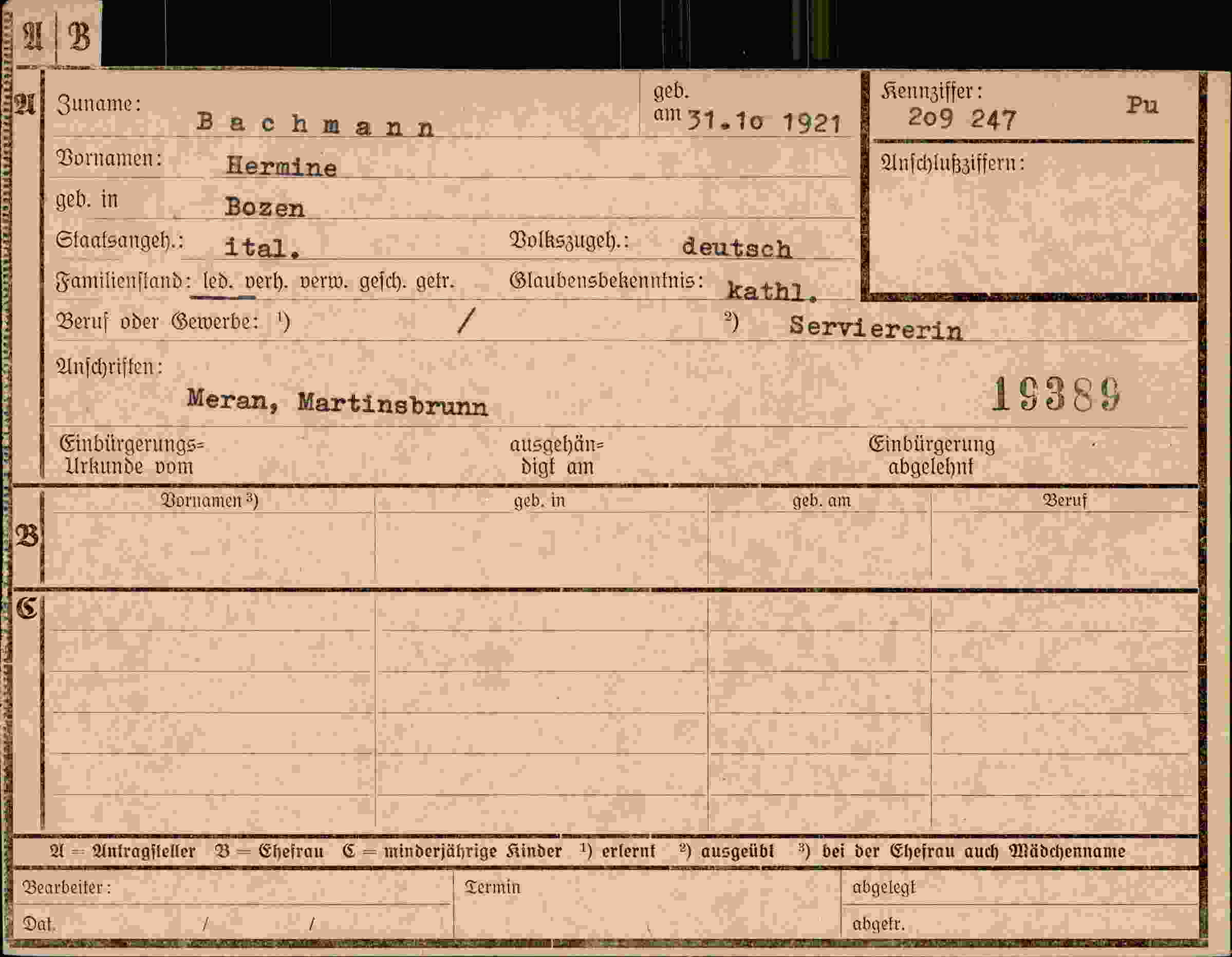 Dokument für Hermit Bachman
