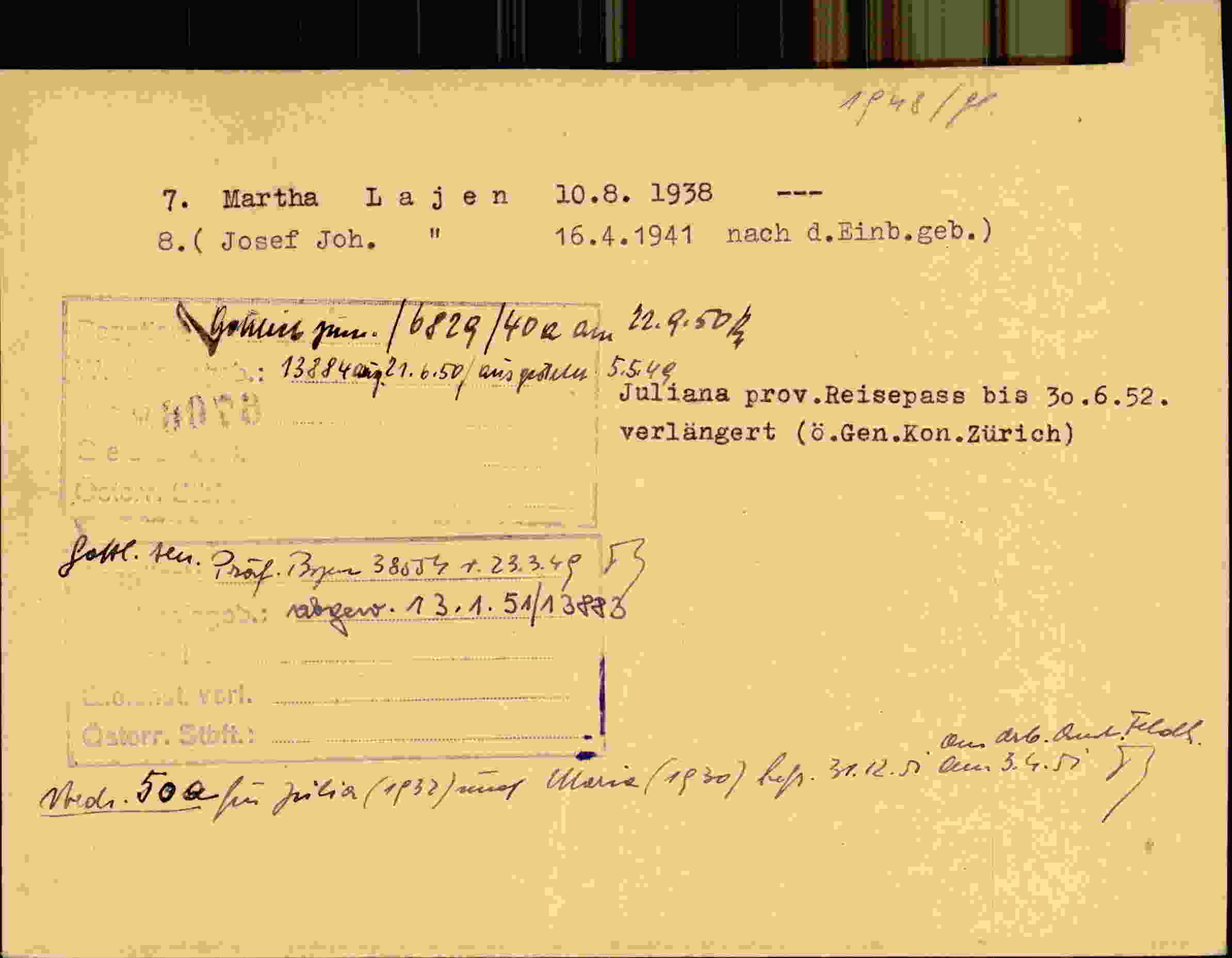 Rückseite des Dokuments