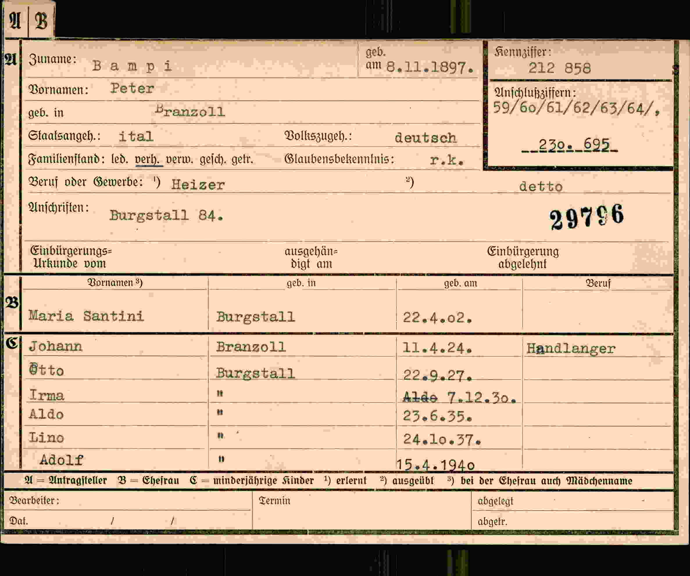 Dokument für Peter Bampi