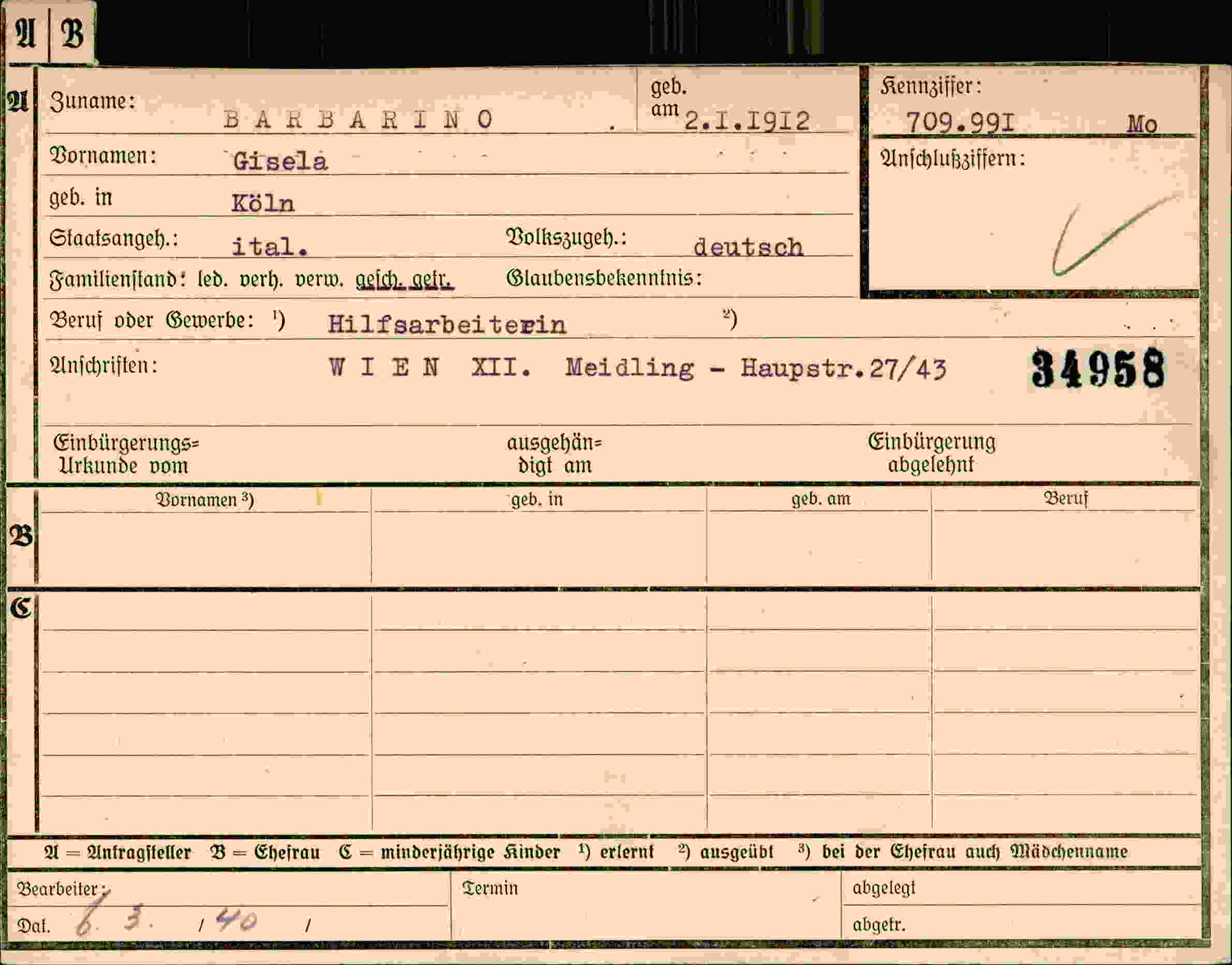 Dokument für Gisela Barbarino
