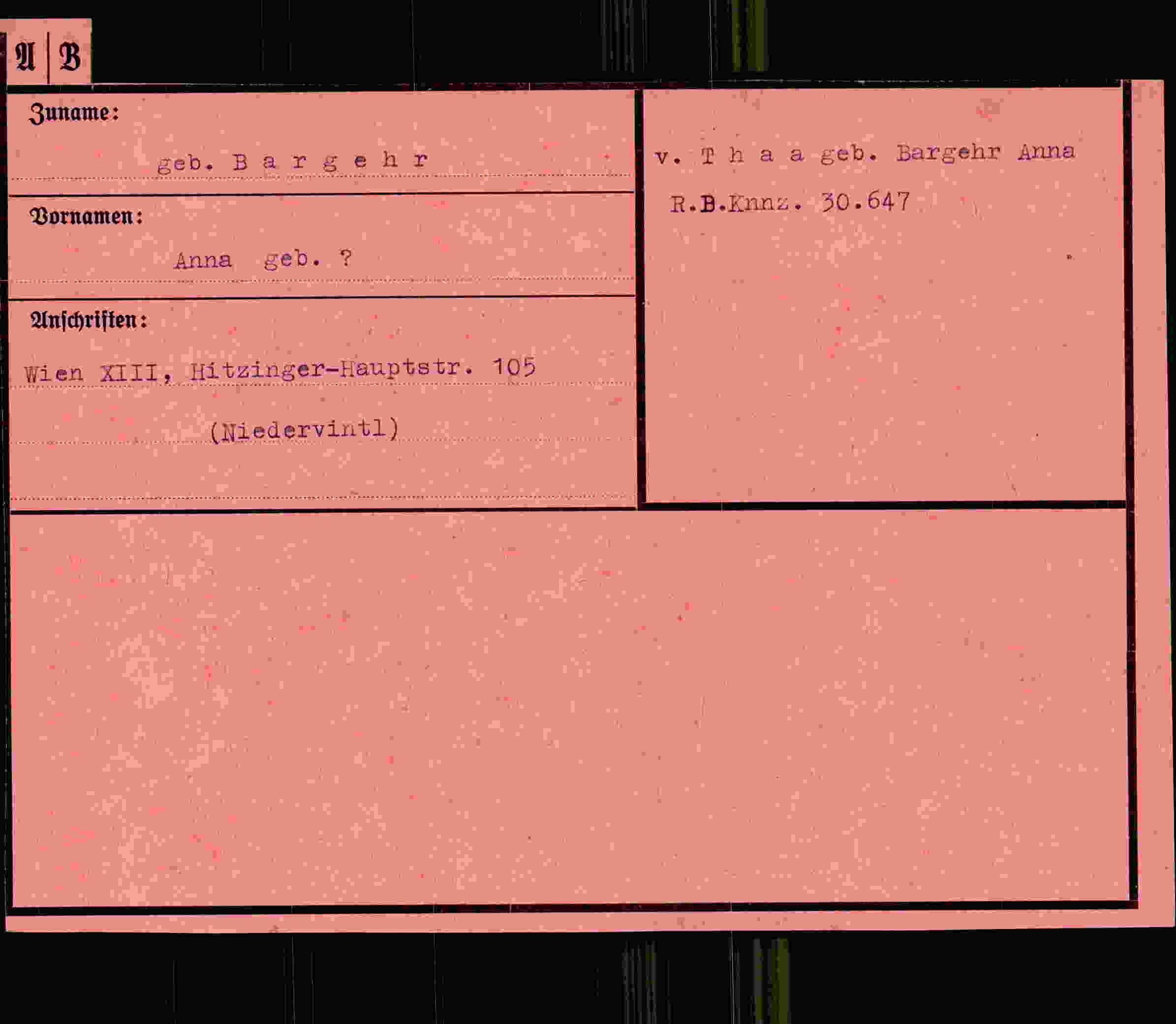 Vorderseite des Dokuments