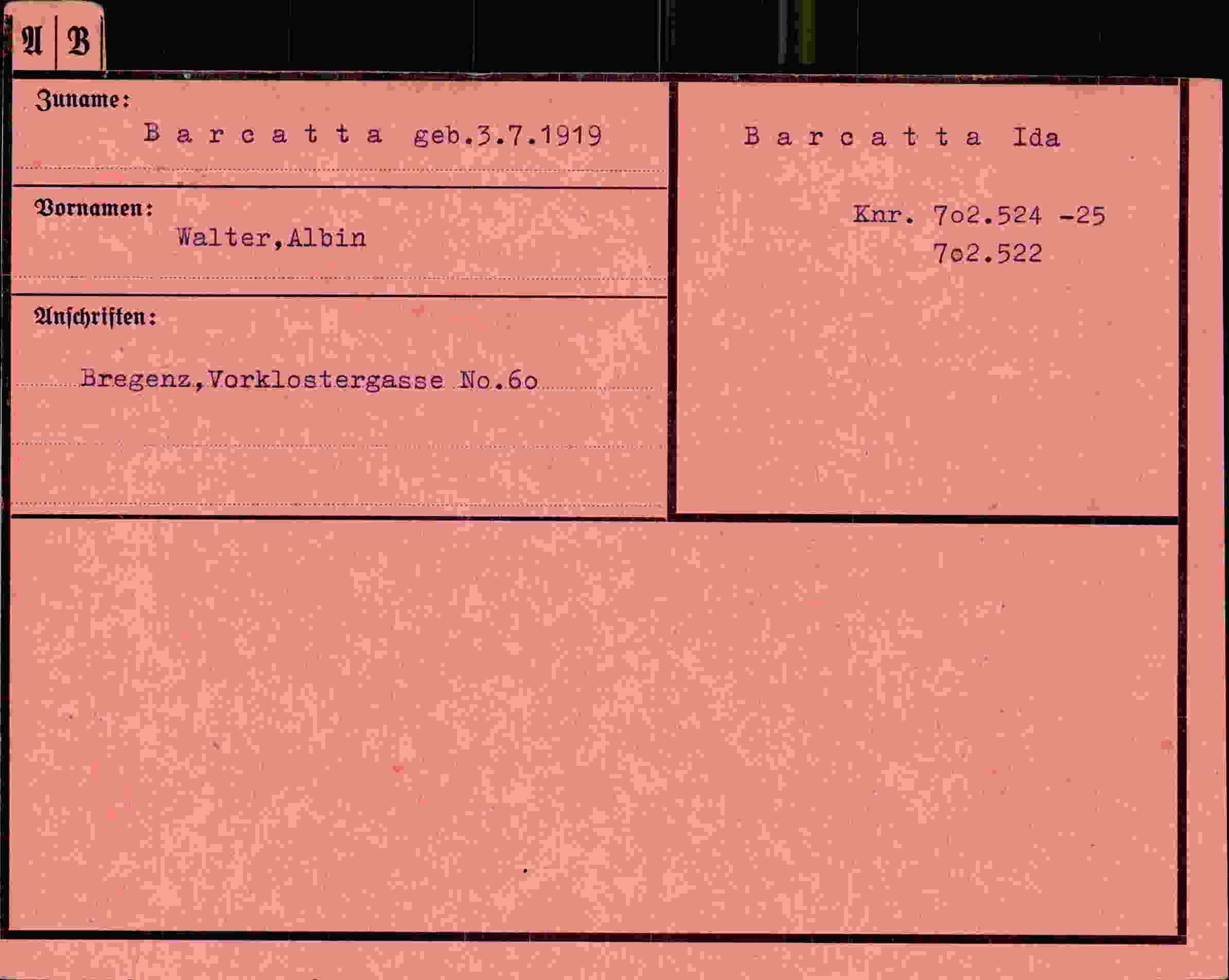 Vorderseite des Dokuments