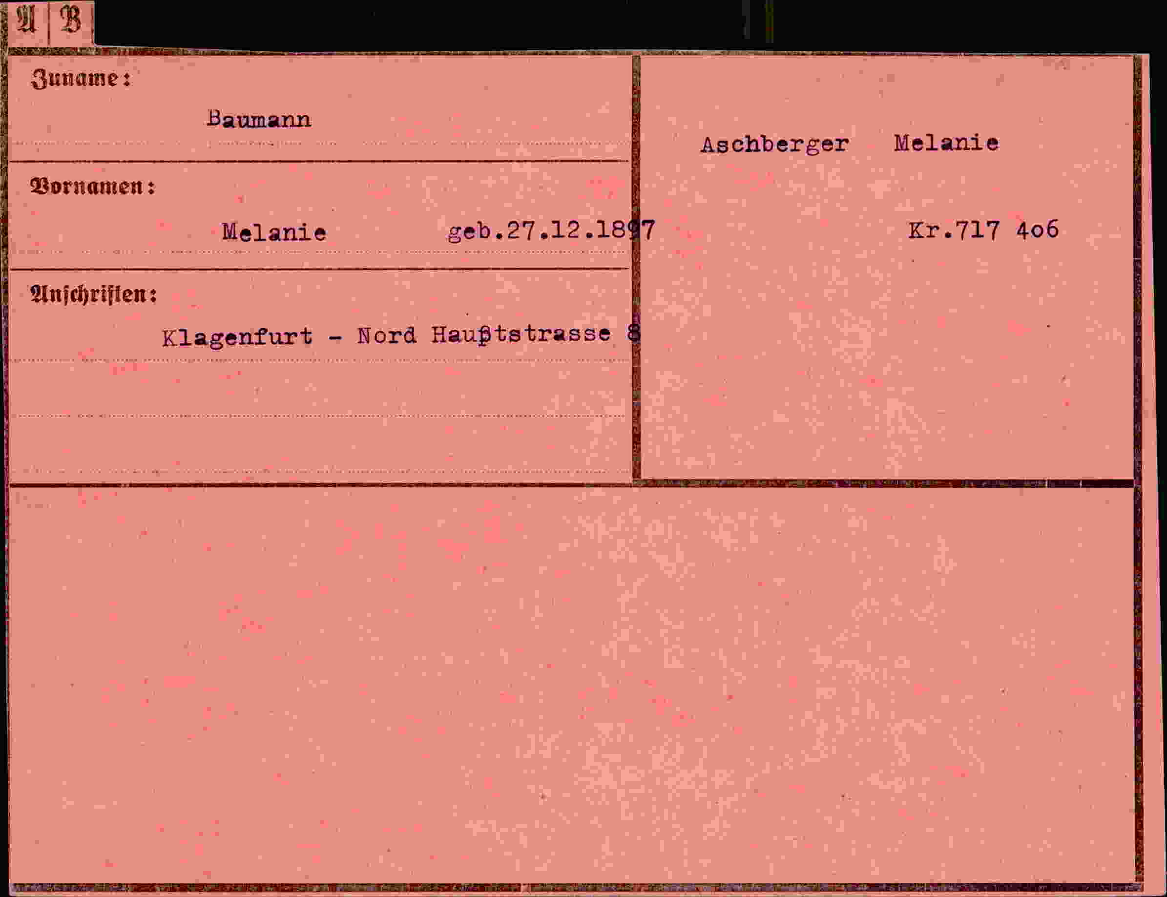 Vorderseite des Dokuments