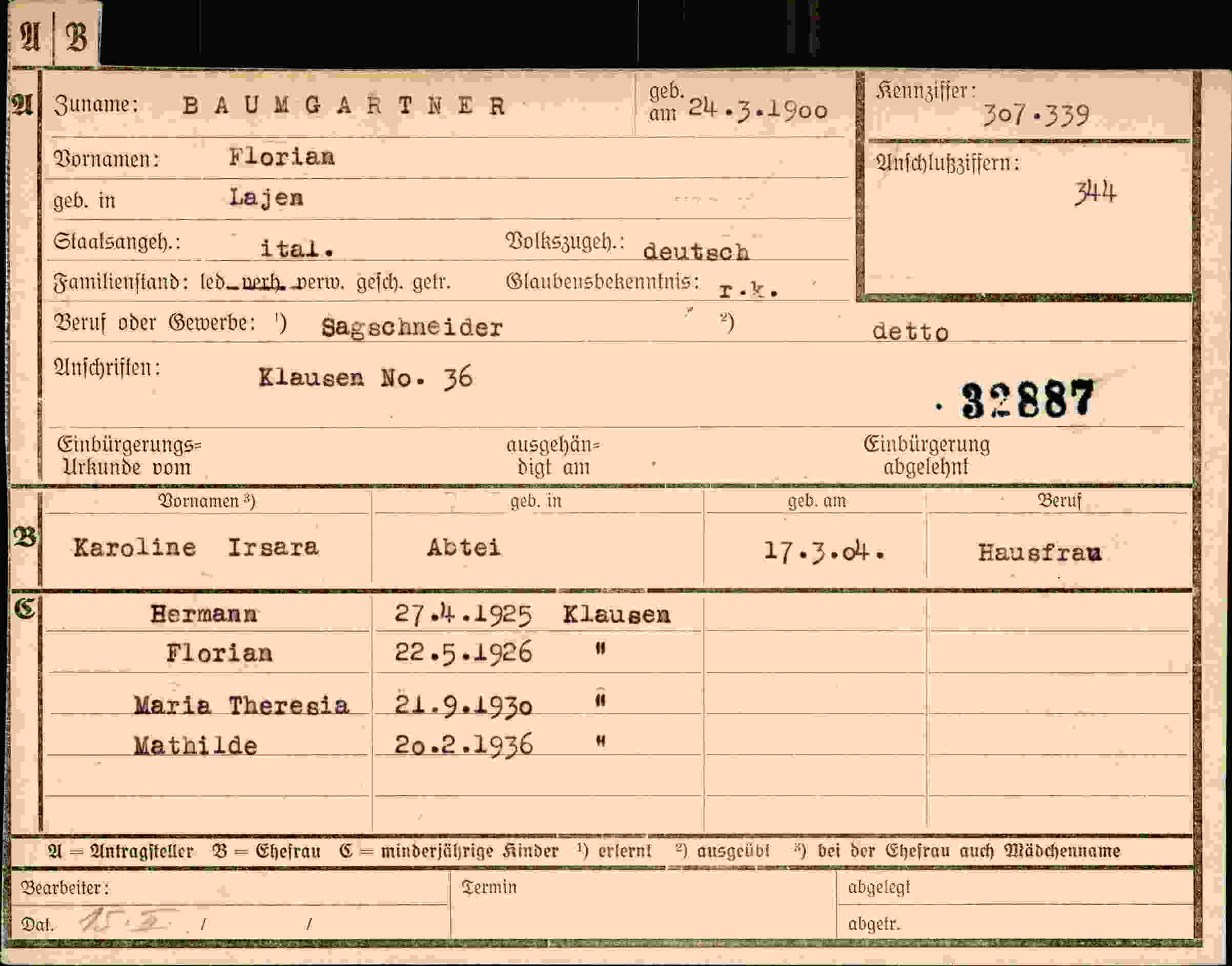 Dokument für Florian Baumgartner